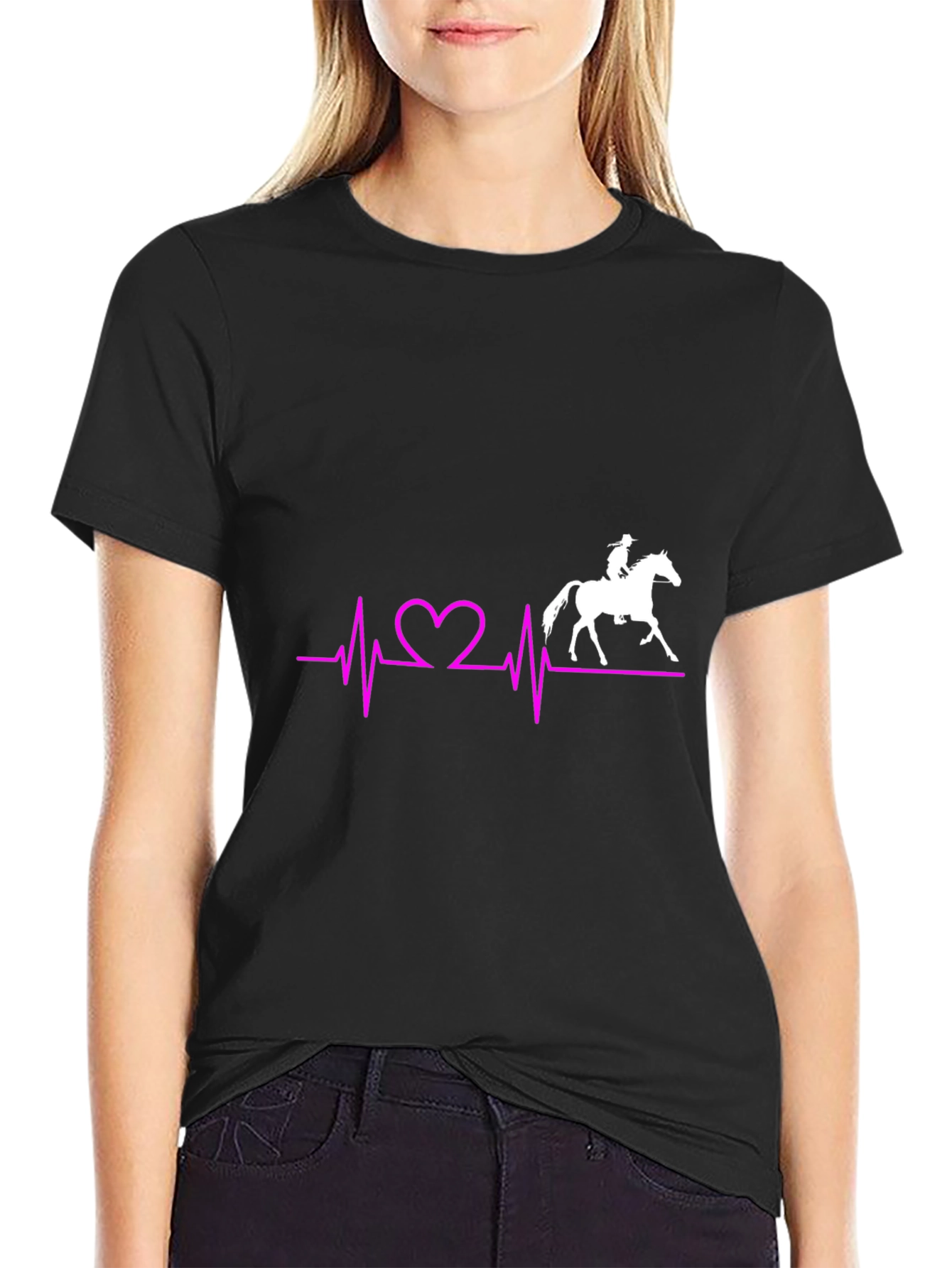 Heartbeat Horse Riding T-Shirt - Equestrian Tee