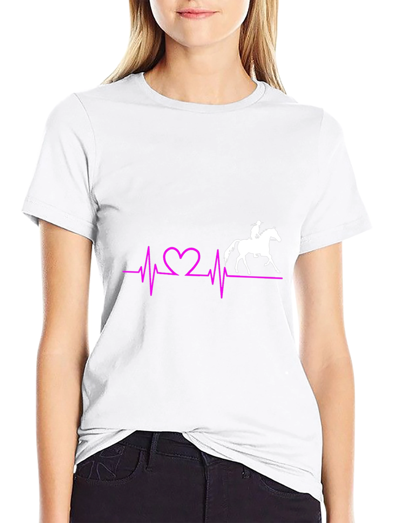 Heartbeat Horse Riding T-Shirt - Equestrian Tee