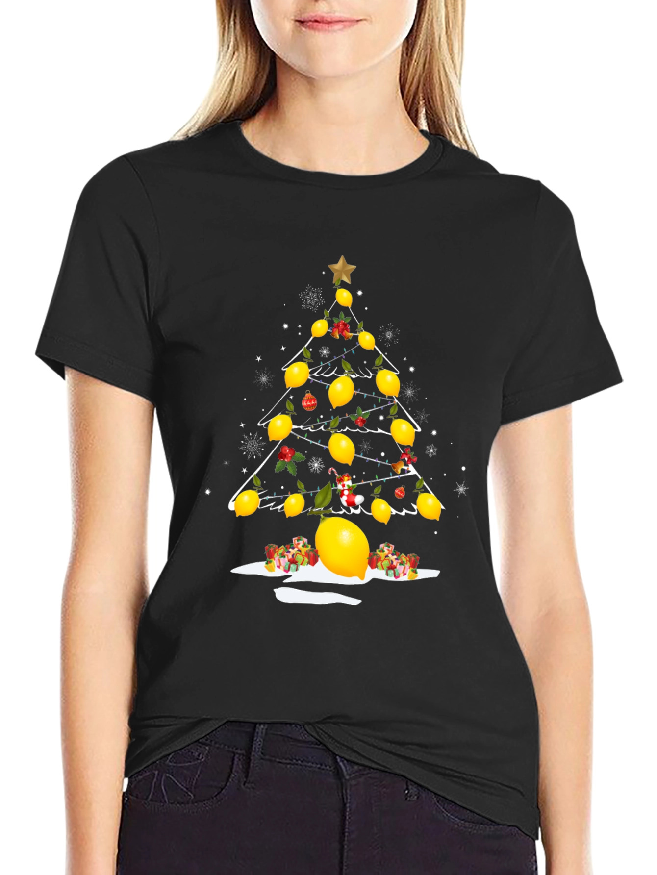 Lemon Tree Christmas Graphic T-Shirt