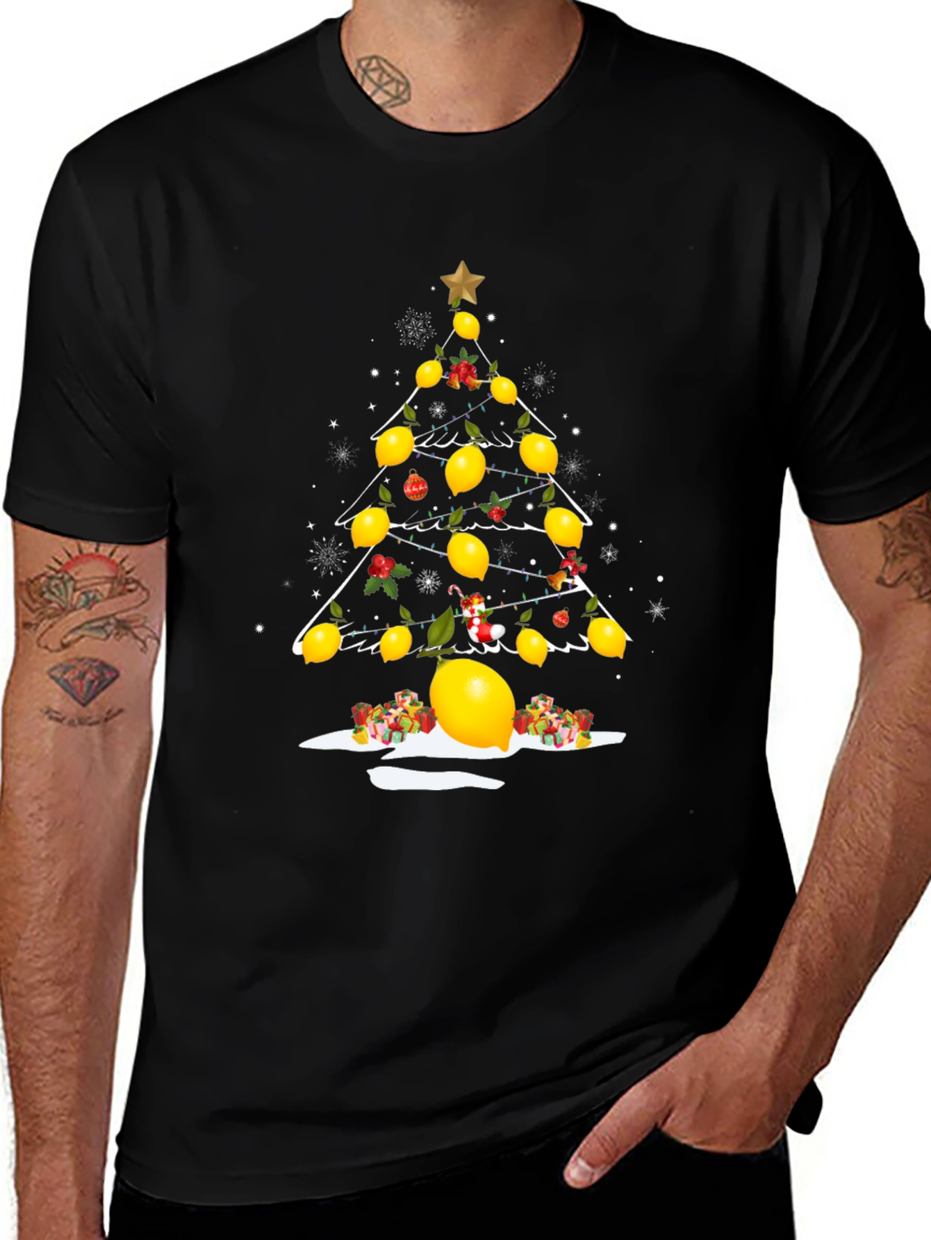 Lemon Tree Christmas Graphic T-Shirt
