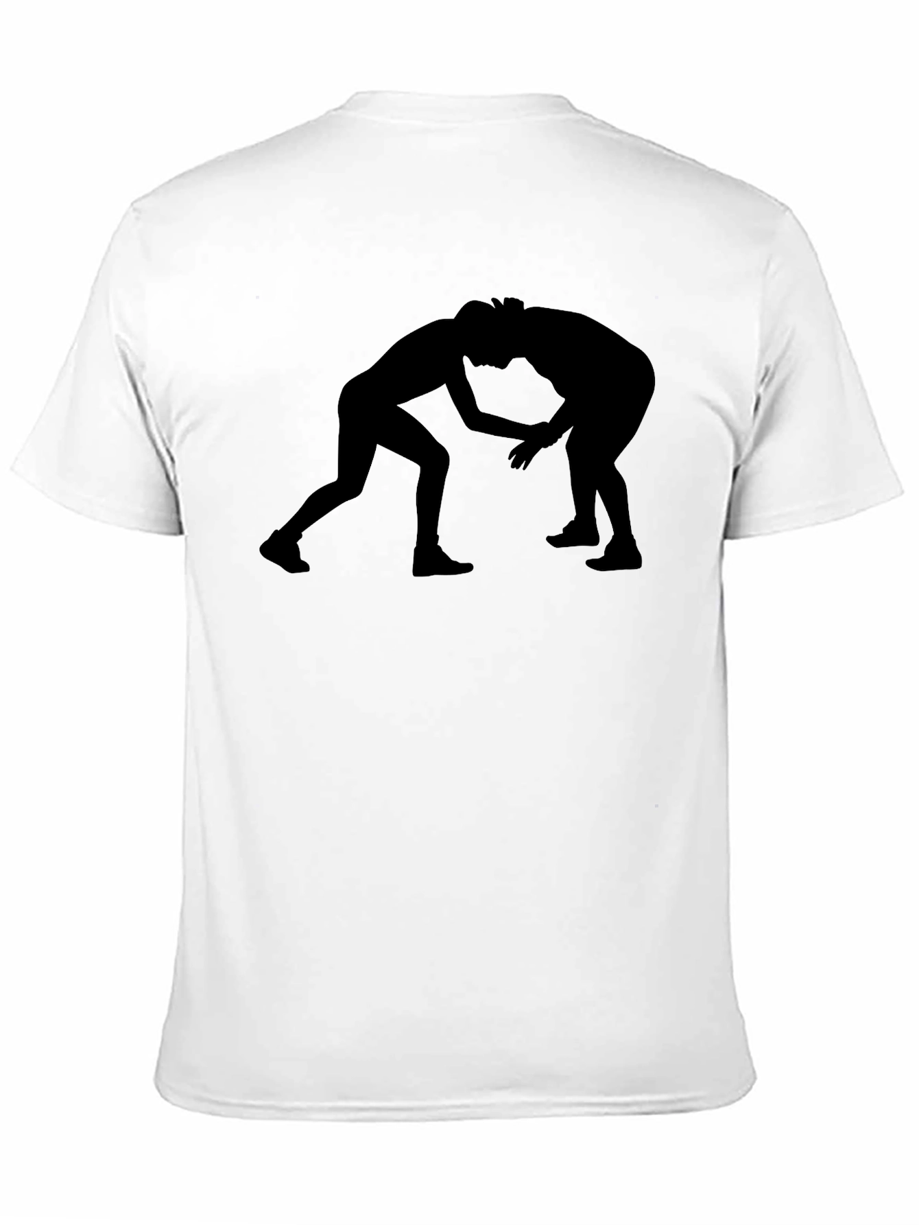 Wrestling Silhouette Black T-Shirt