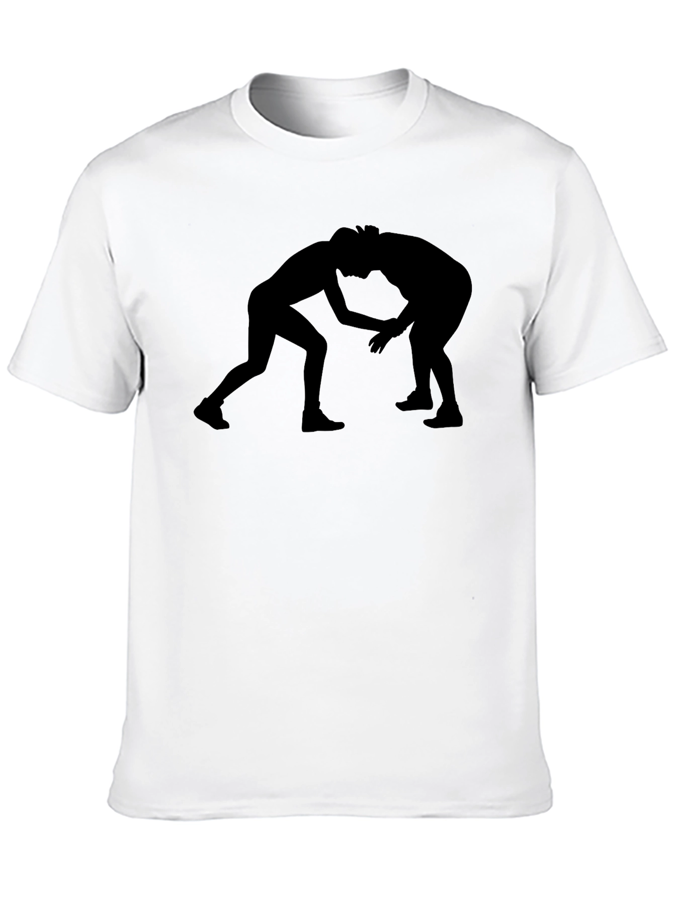 Wrestling Silhouette Black T-Shirt