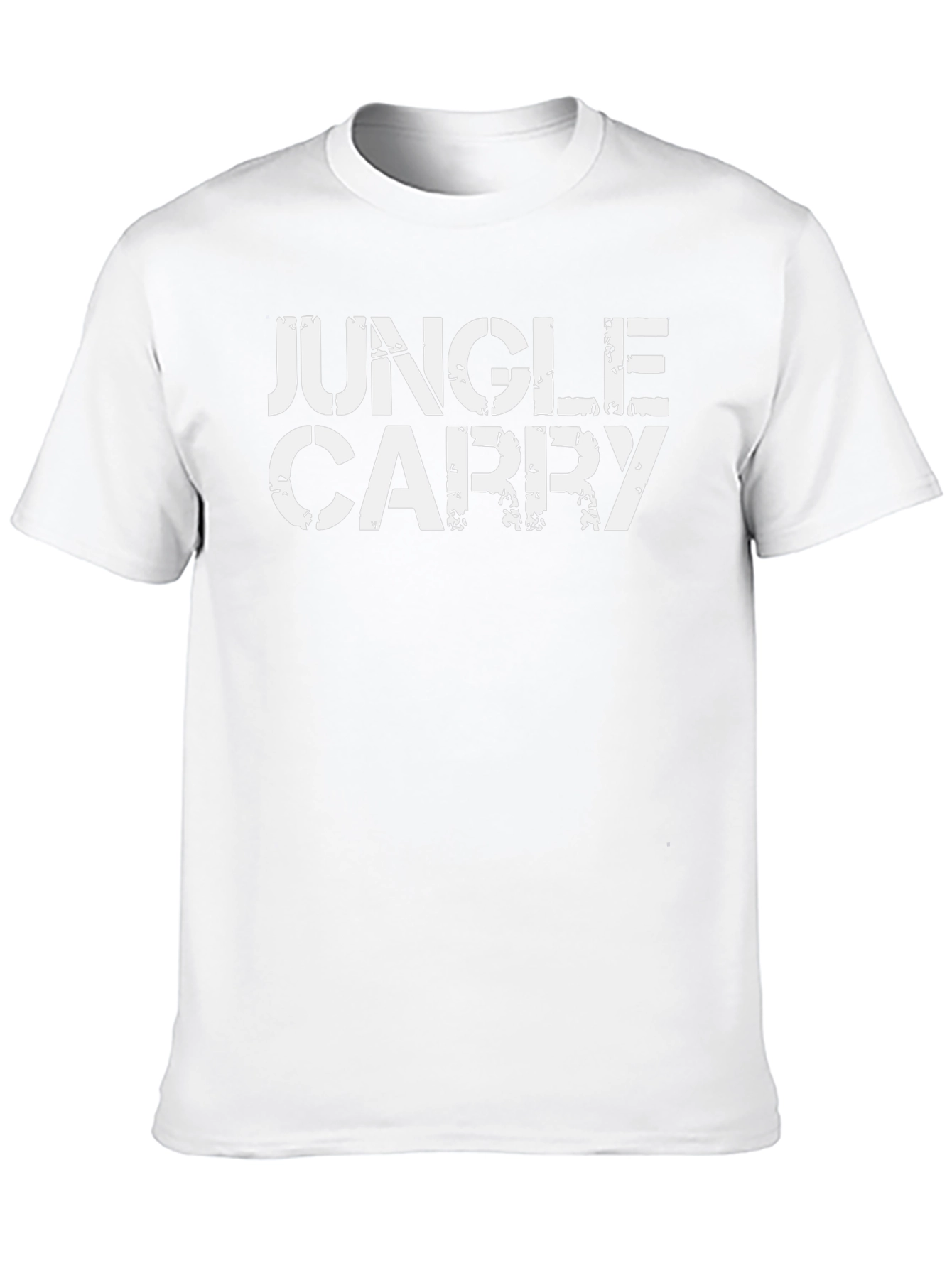 Jungle Carry Black T-Shirt - Distressed White Print