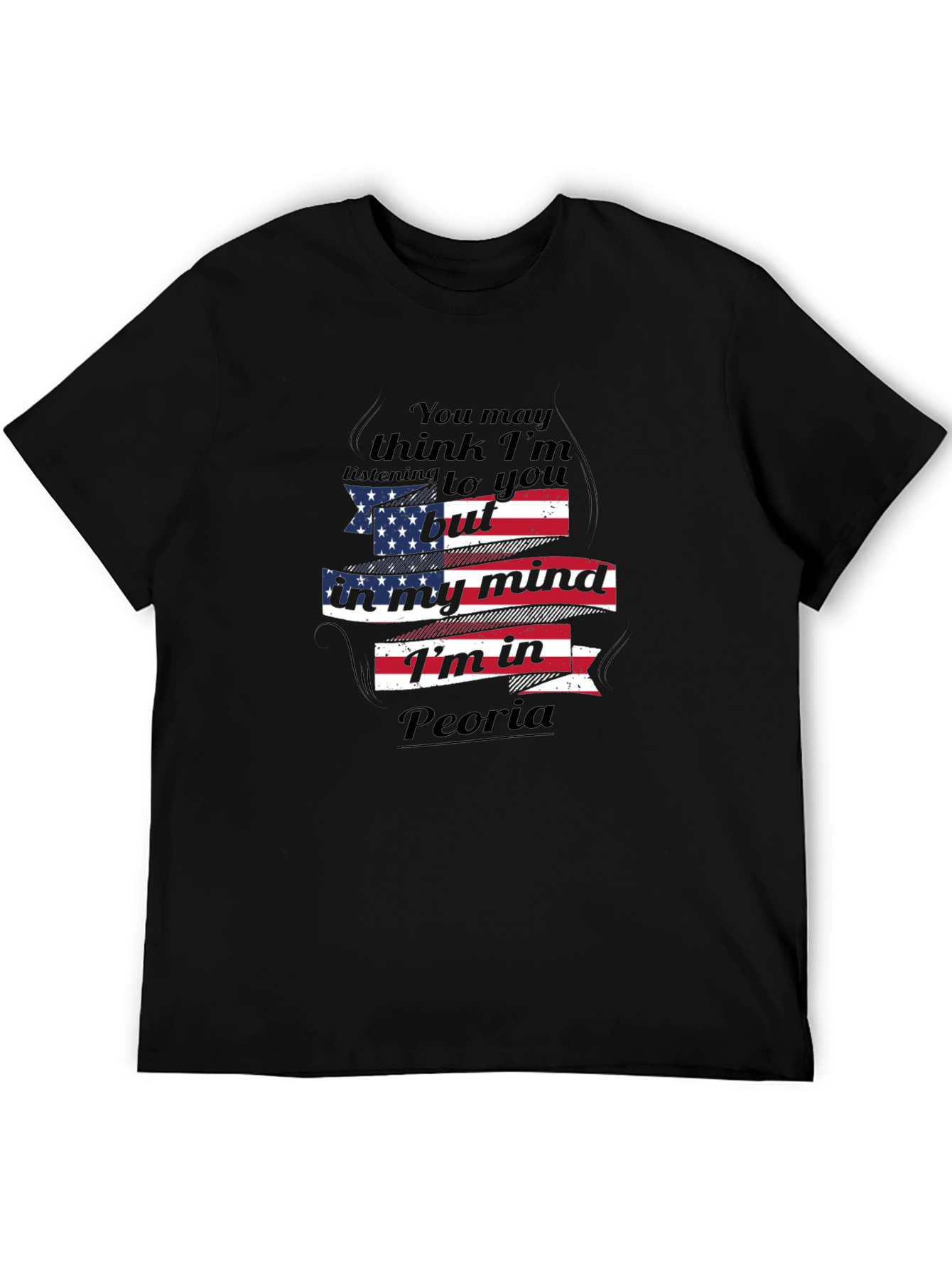 Peoria Mind Tee - American Flag Graphic T-Shirt