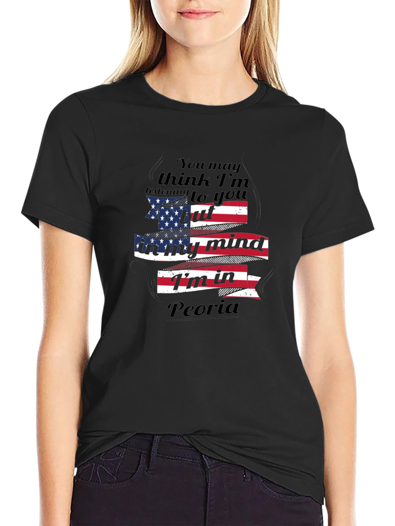 Peoria Mind Tee - American Flag Graphic T-Shirt