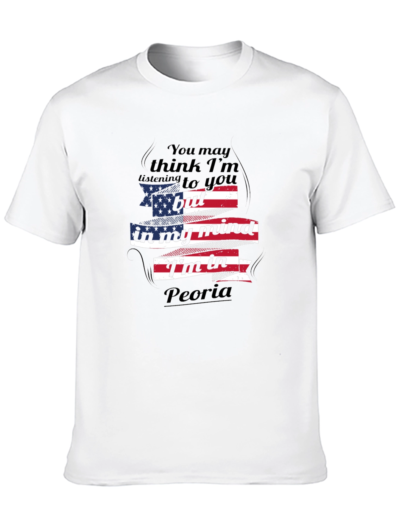 Peoria Mind Tee - American Flag Graphic T-Shirt