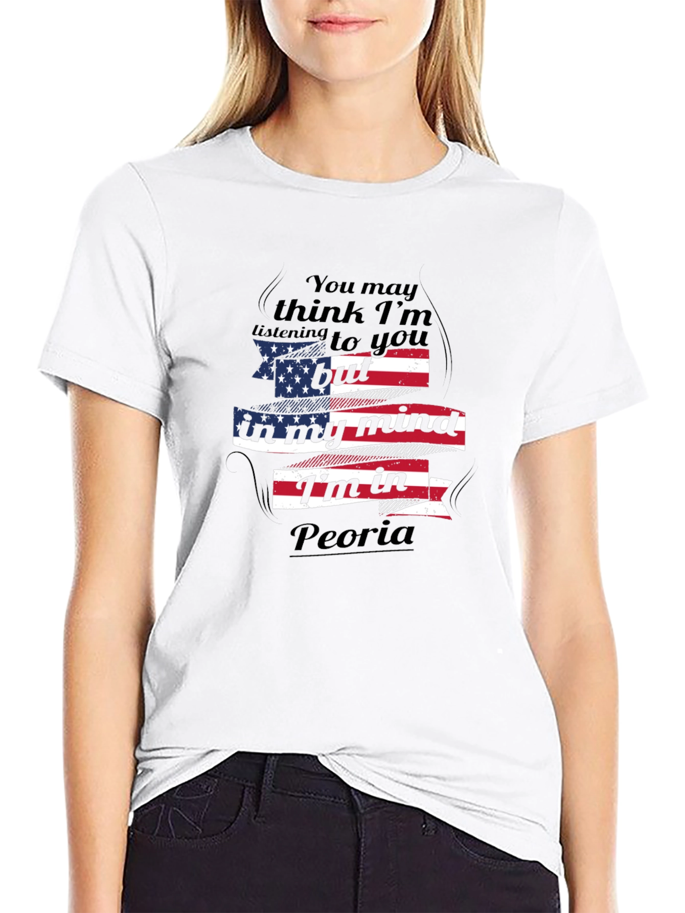Peoria Mind Tee - American Flag Graphic T-Shirt