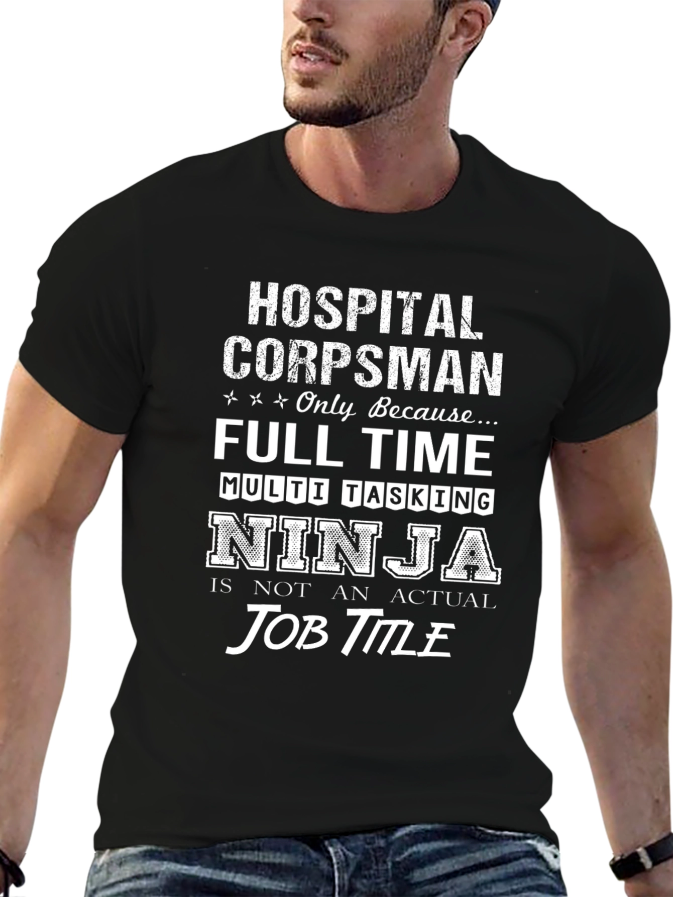 Hospital Corpsman Ninja Job Title T-Shirt