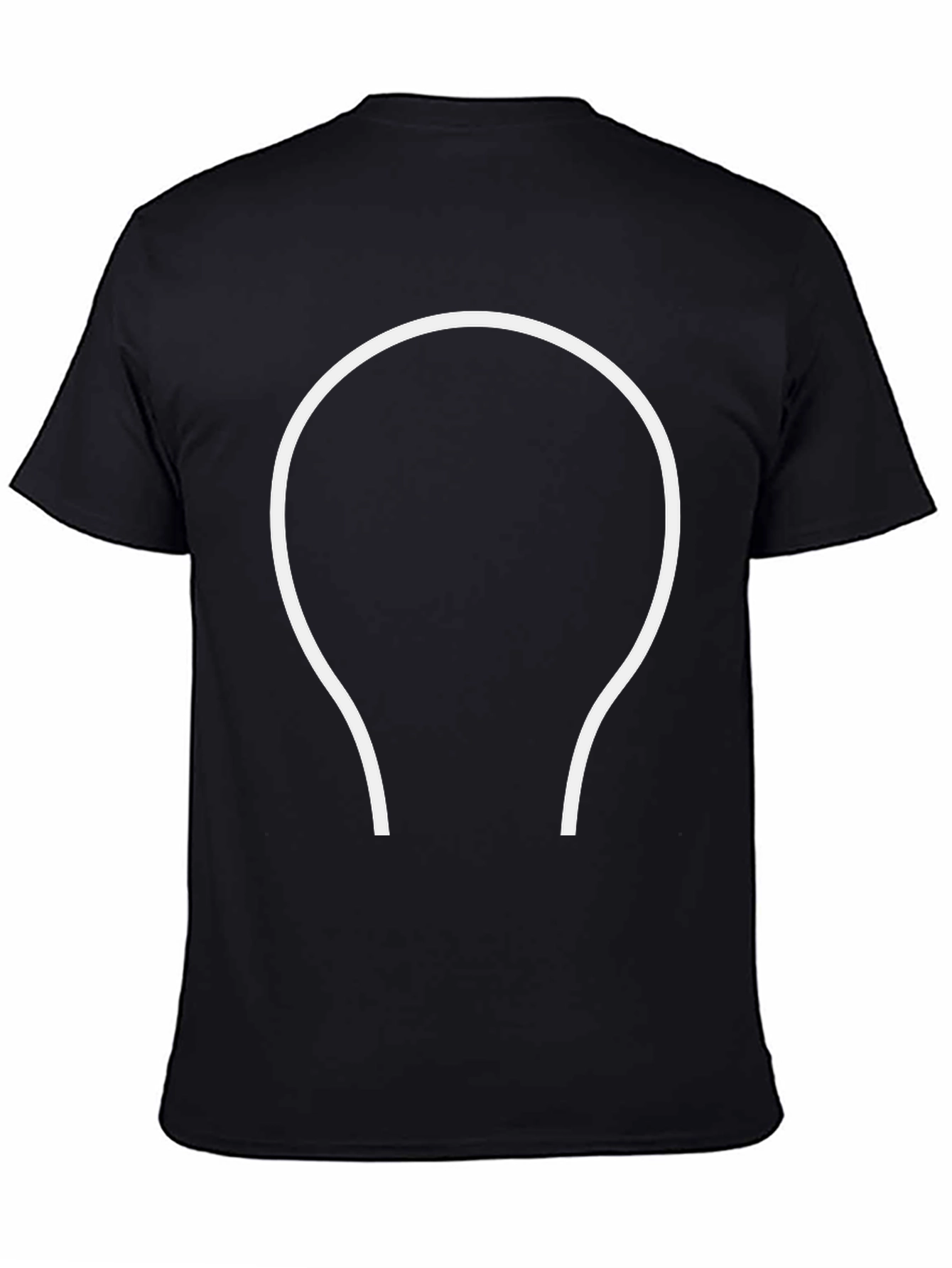 Minimalist Black T-Shirt with Graphic Design