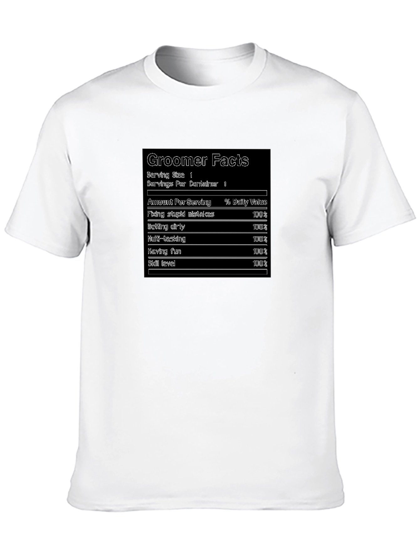 Groomer Facts Mens Black T-Shirt