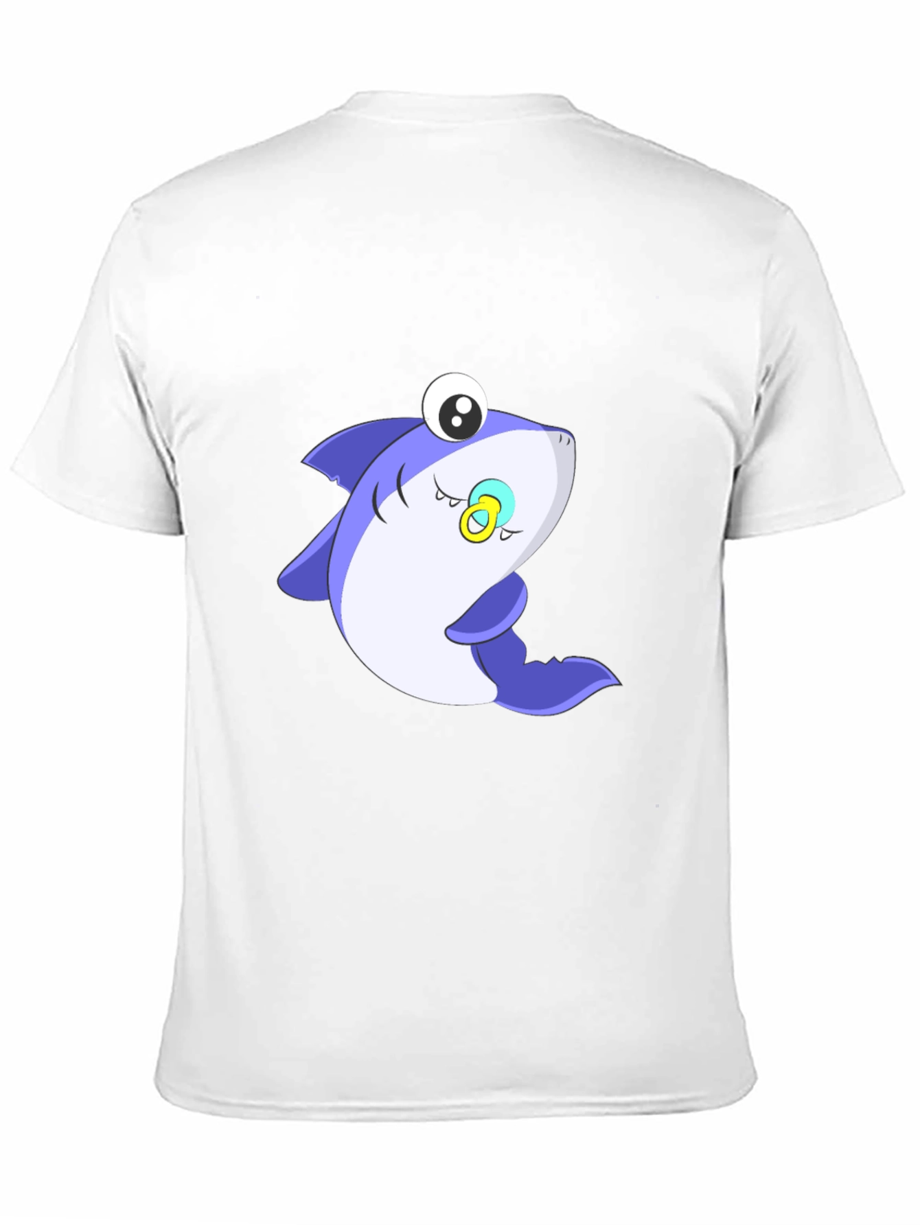 Cute Shark Graphic Tee - Black Cotton Blend