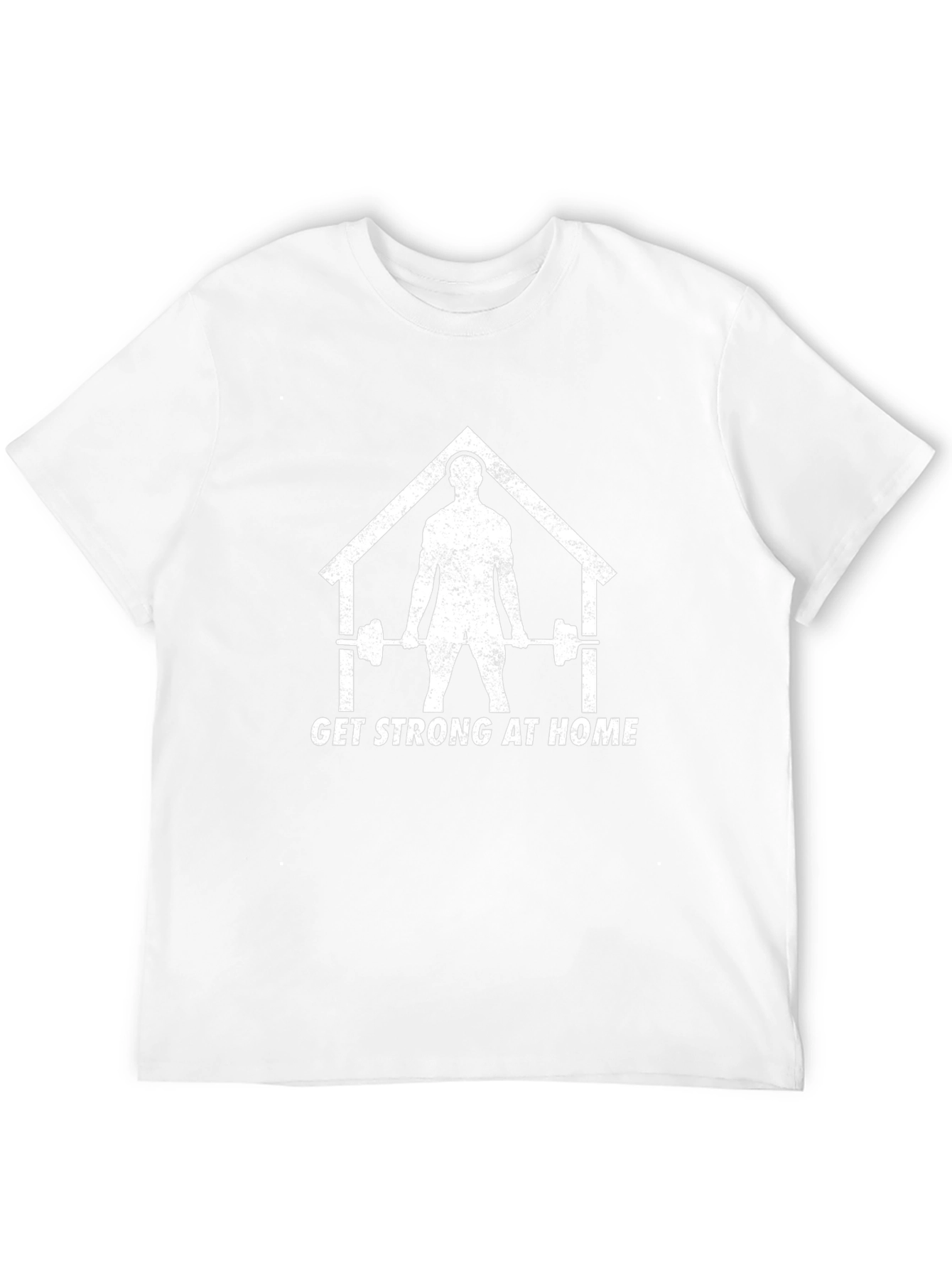 Get Strong At Home Black T-Shirt - Weightlifting