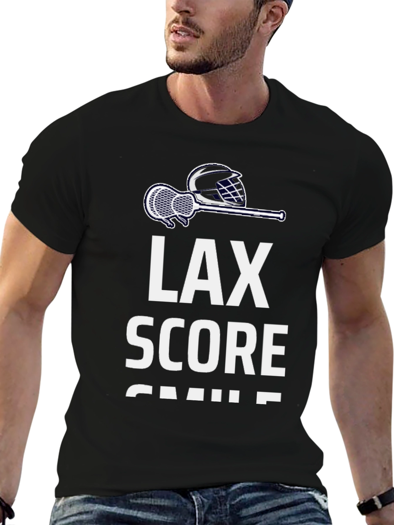 LAX Score Smile Mens Graphic T-Shirt