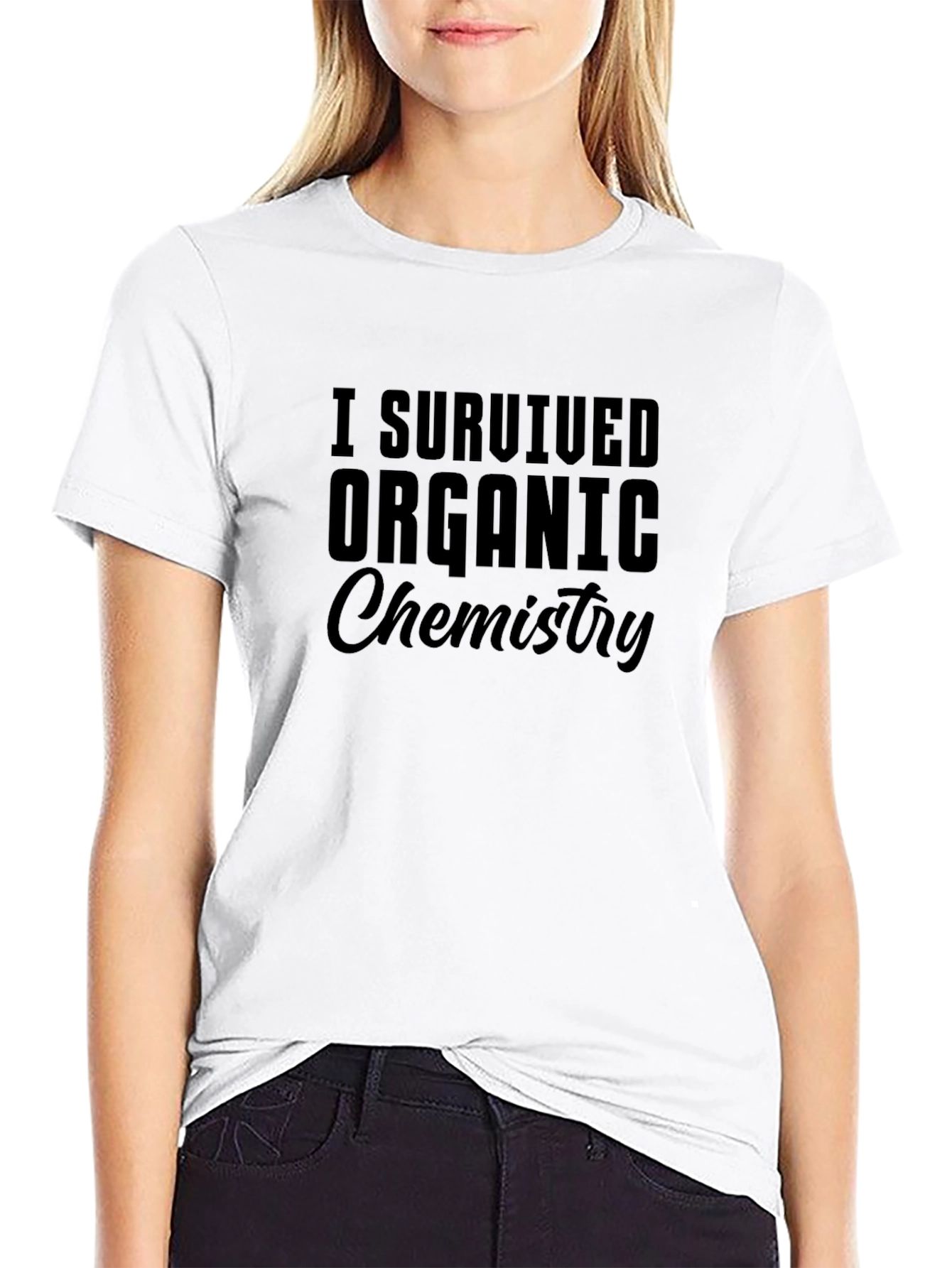 I Survived Organic Chemistry Black T-Shirt