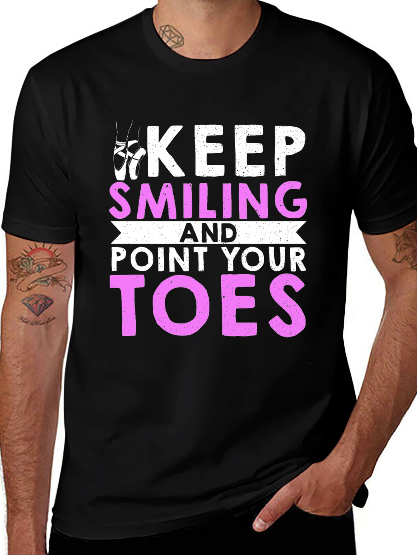 Keep Smiling Ballet T-Shirt - Dance Inspiration