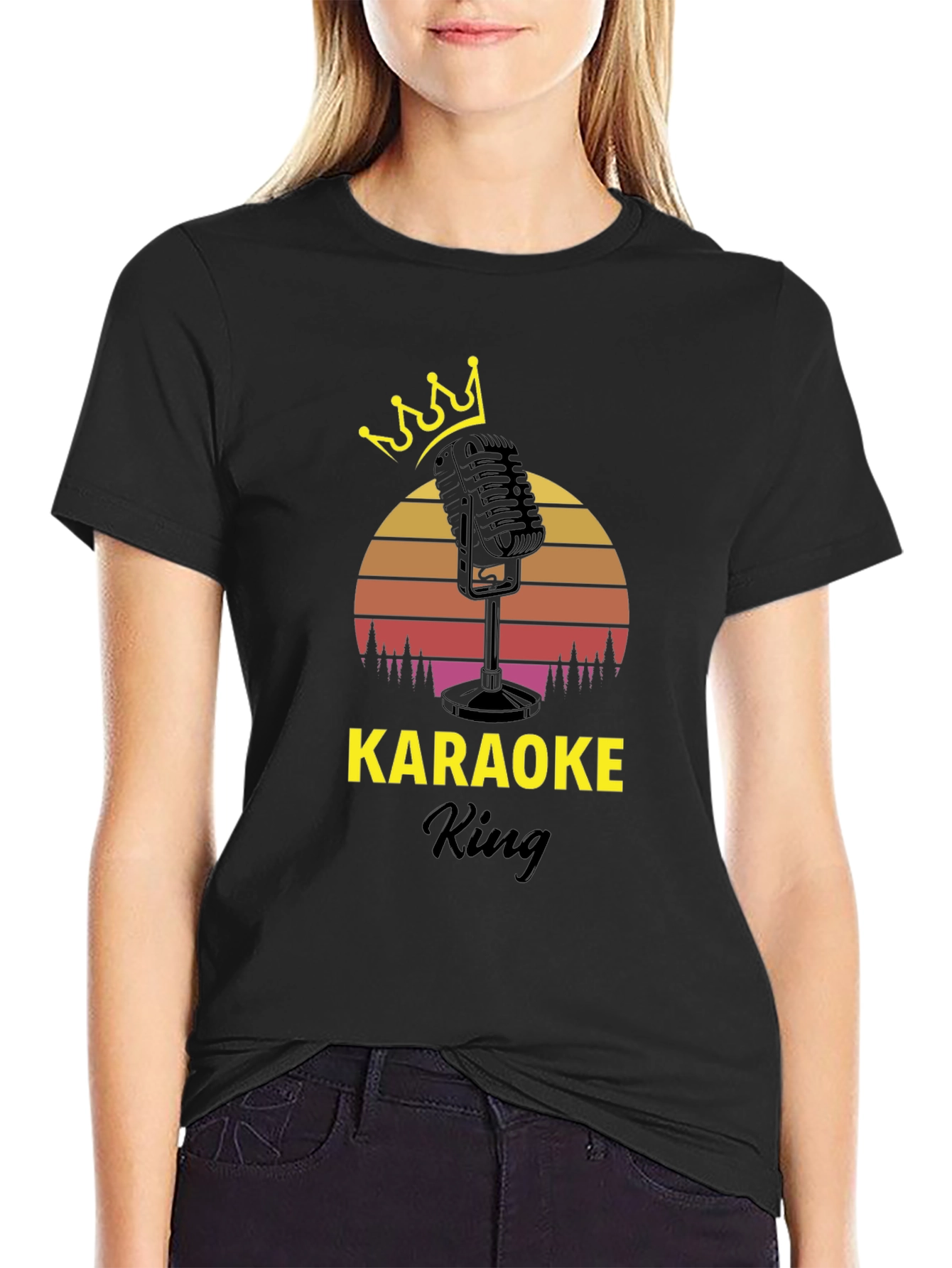 Karaoke King Black T-Shirt