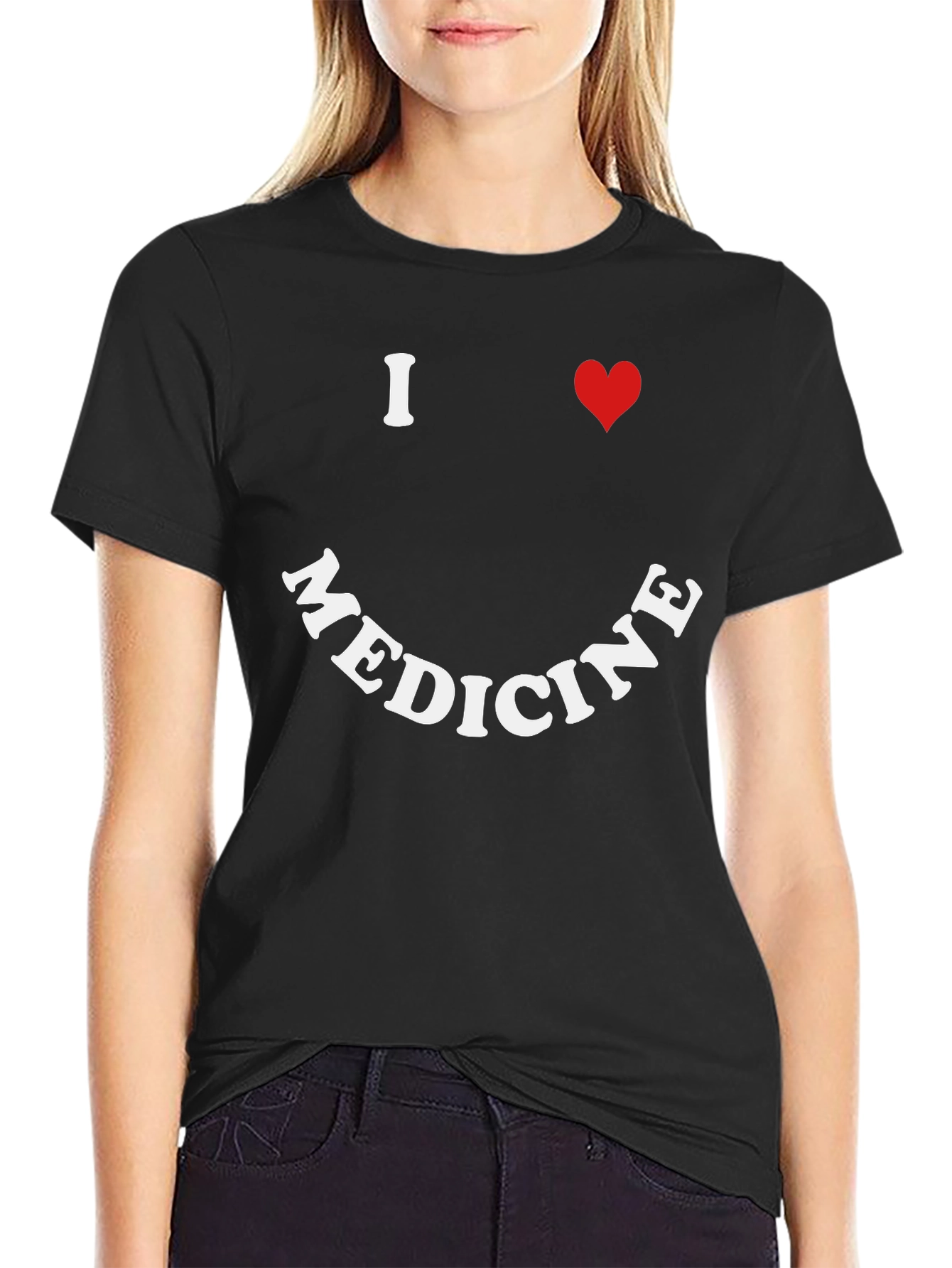 I Love Medicine T-Shirt - Black Novelty Tee