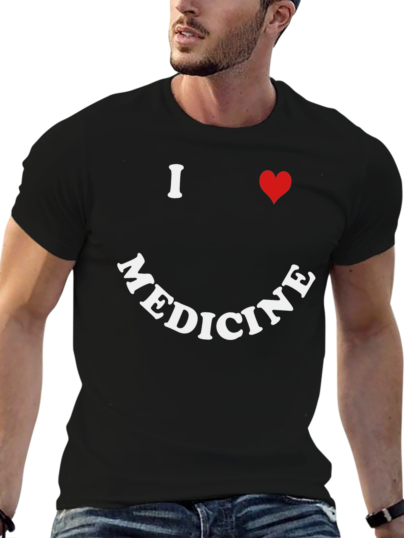 I Love Medicine T-Shirt - Black Novelty Tee
