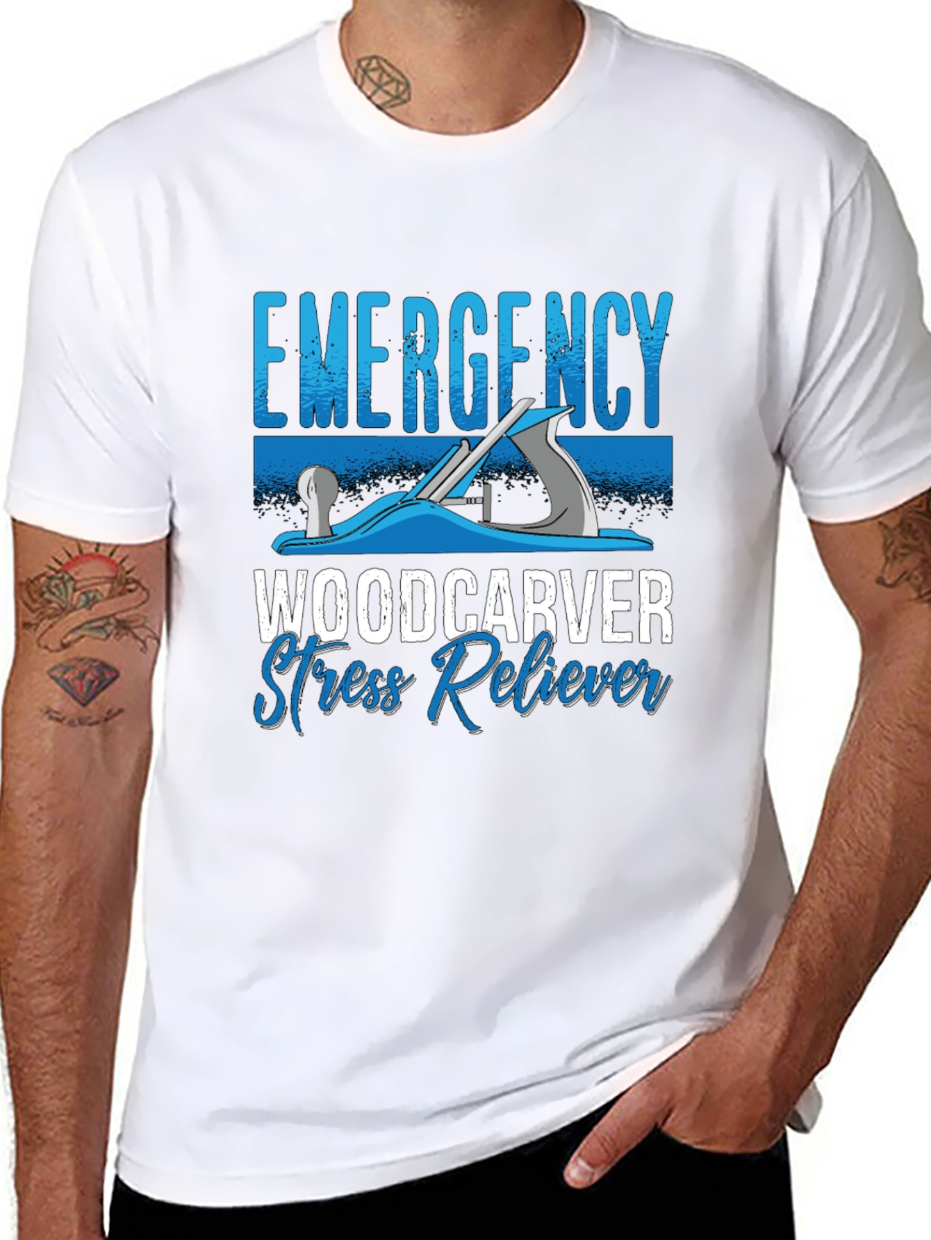 Emergency Woodcarver Stress Reliever Graphic T-Shirt