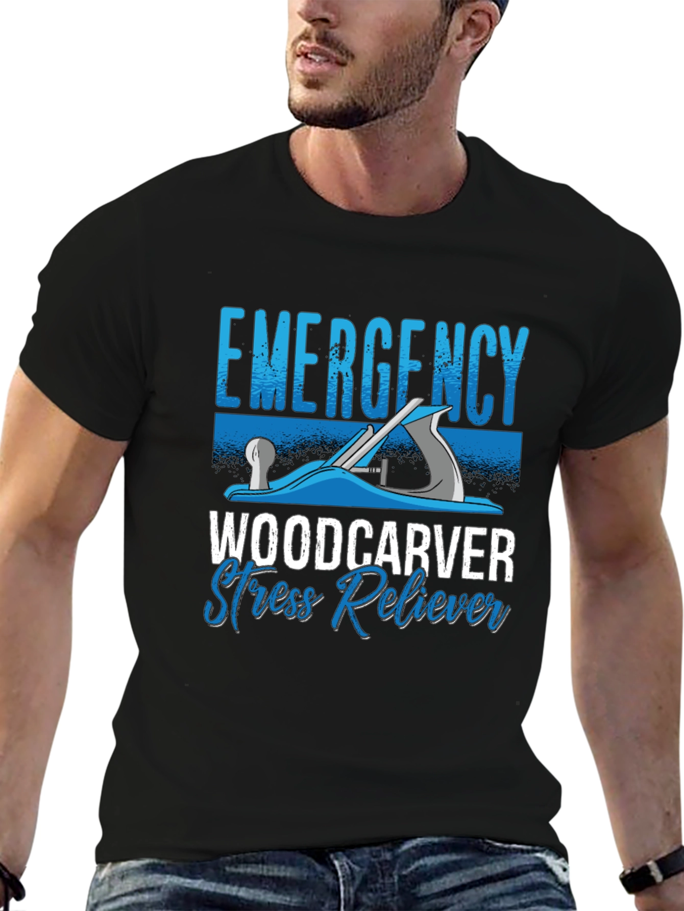 Emergency Woodcarver Stress Reliever Graphic T-Shirt