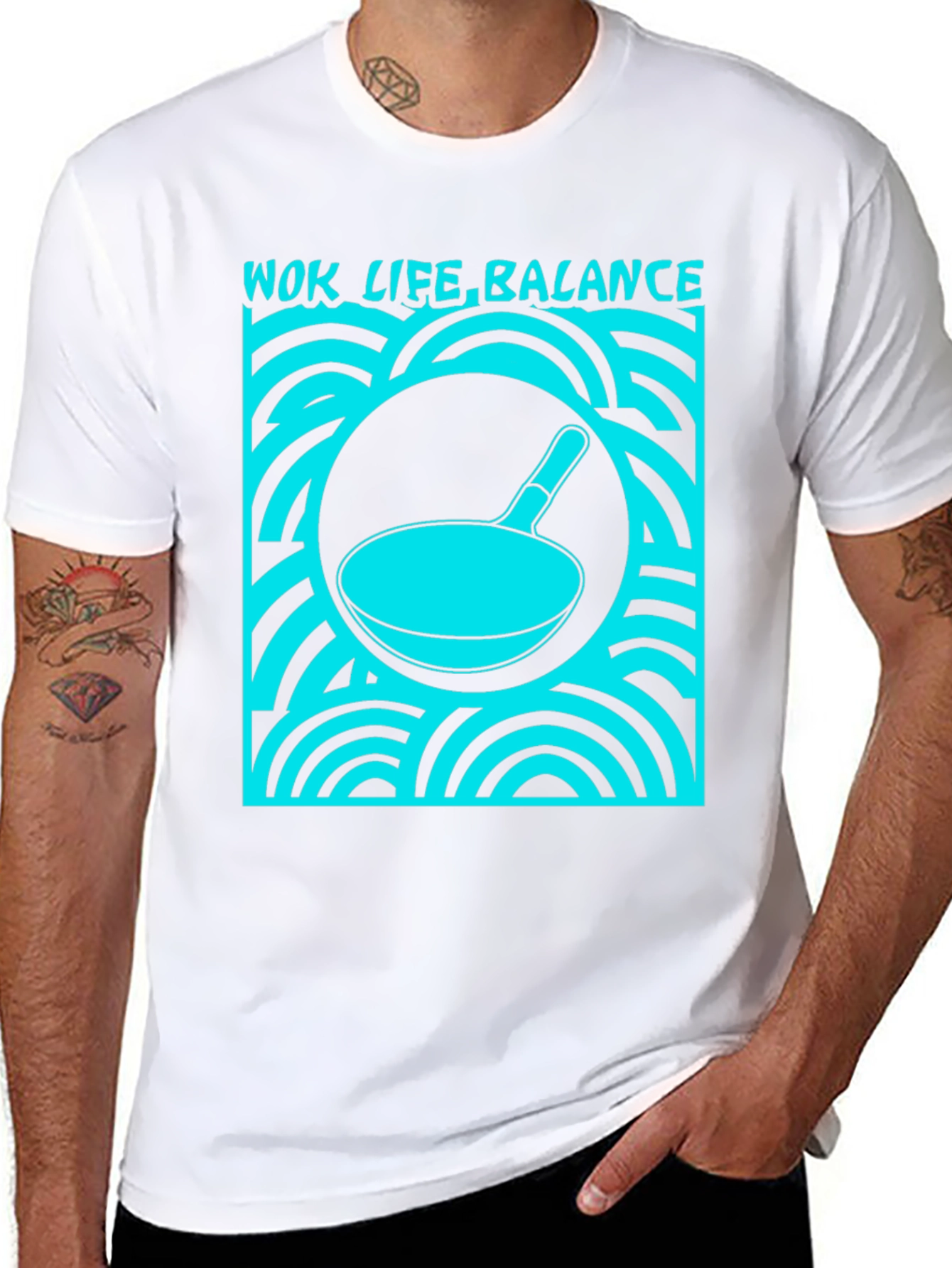 Wok Life Balance T-Shirt - Funny Cooking Tee