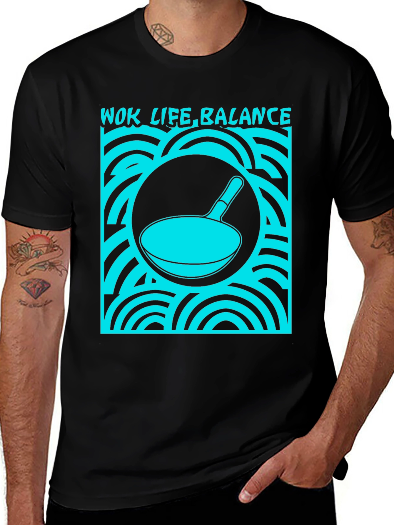 Wok Life Balance T-Shirt - Funny Cooking Tee
