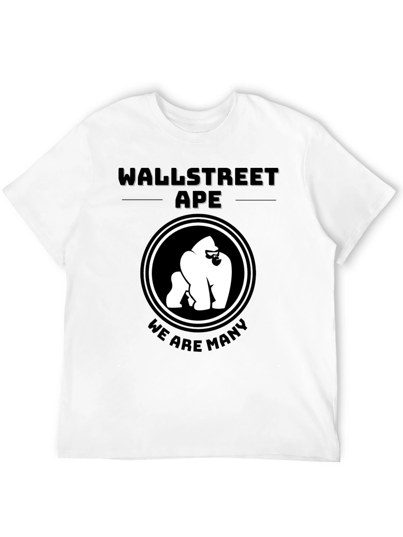 WallStreetApe Black T-Shirt - We Are Many