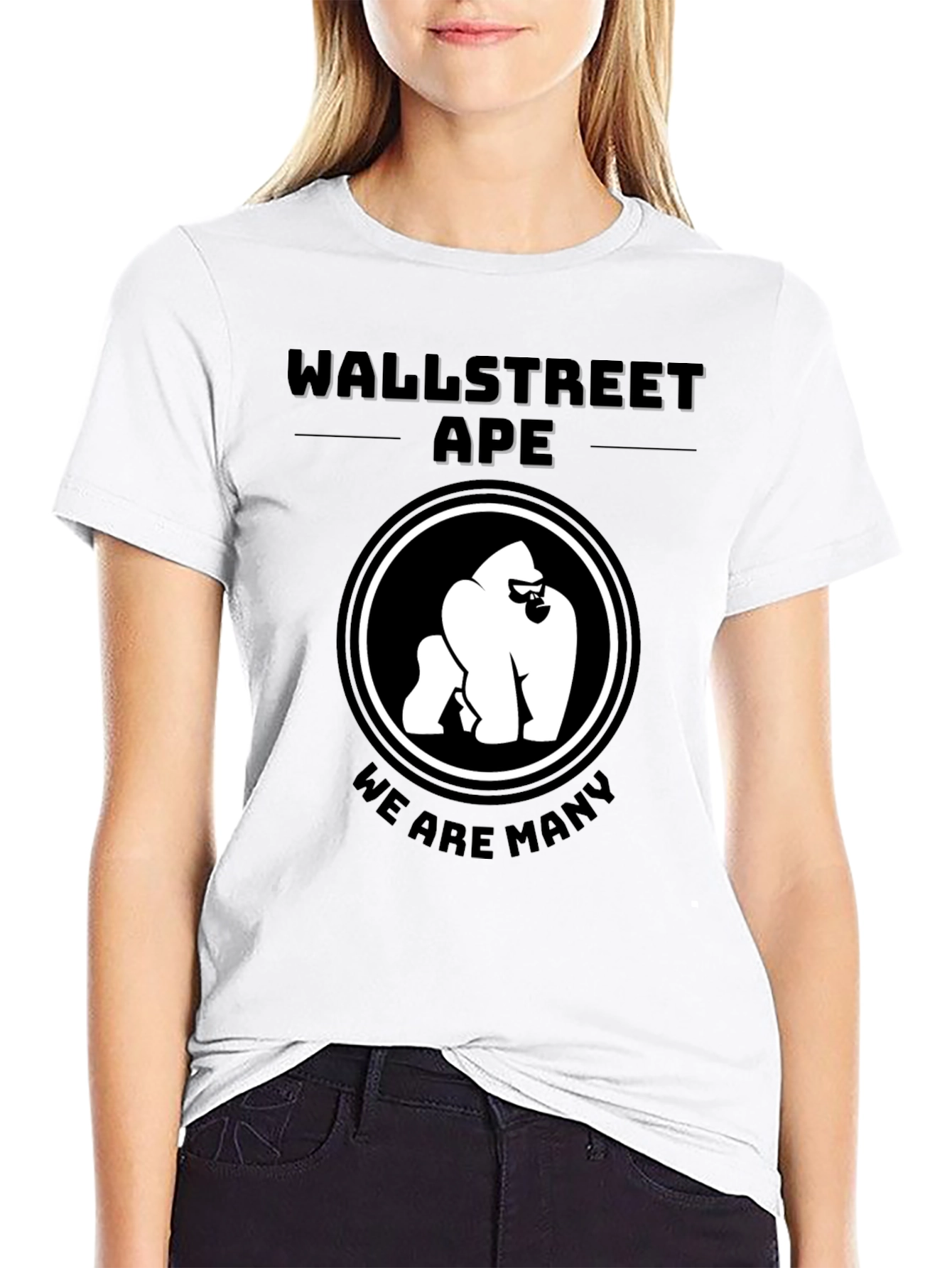 WallStreetApe Black T-Shirt - We Are Many