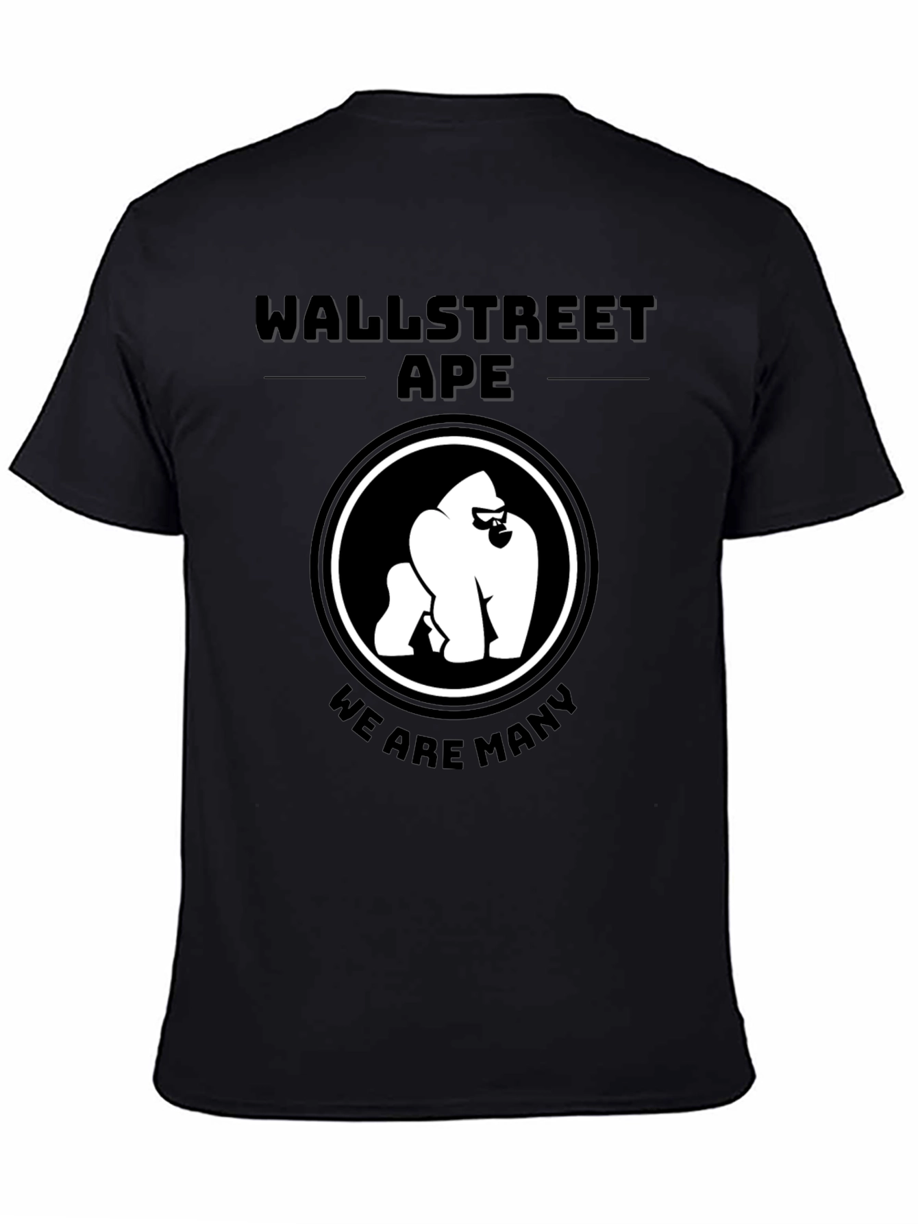 WallStreetApe Black T-Shirt - We Are Many