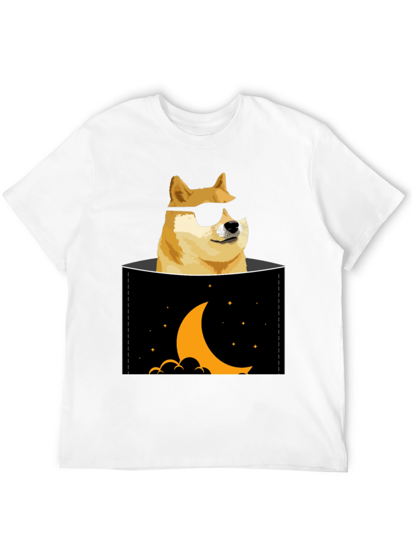Doge to the Moon Black T-Shirt