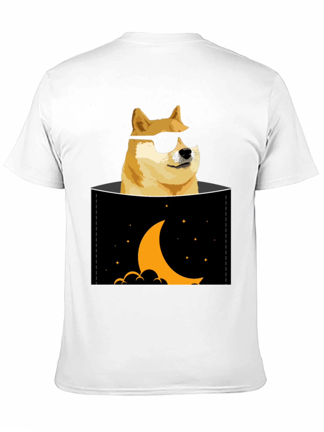 Doge to the Moon Black T-Shirt