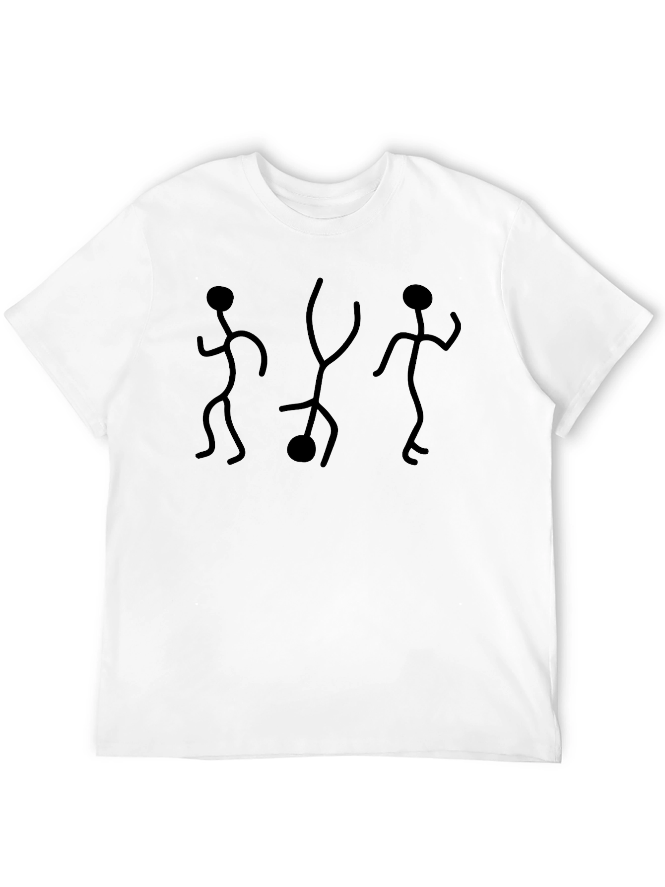 Stick Figure Dance Graphic Tee - Black