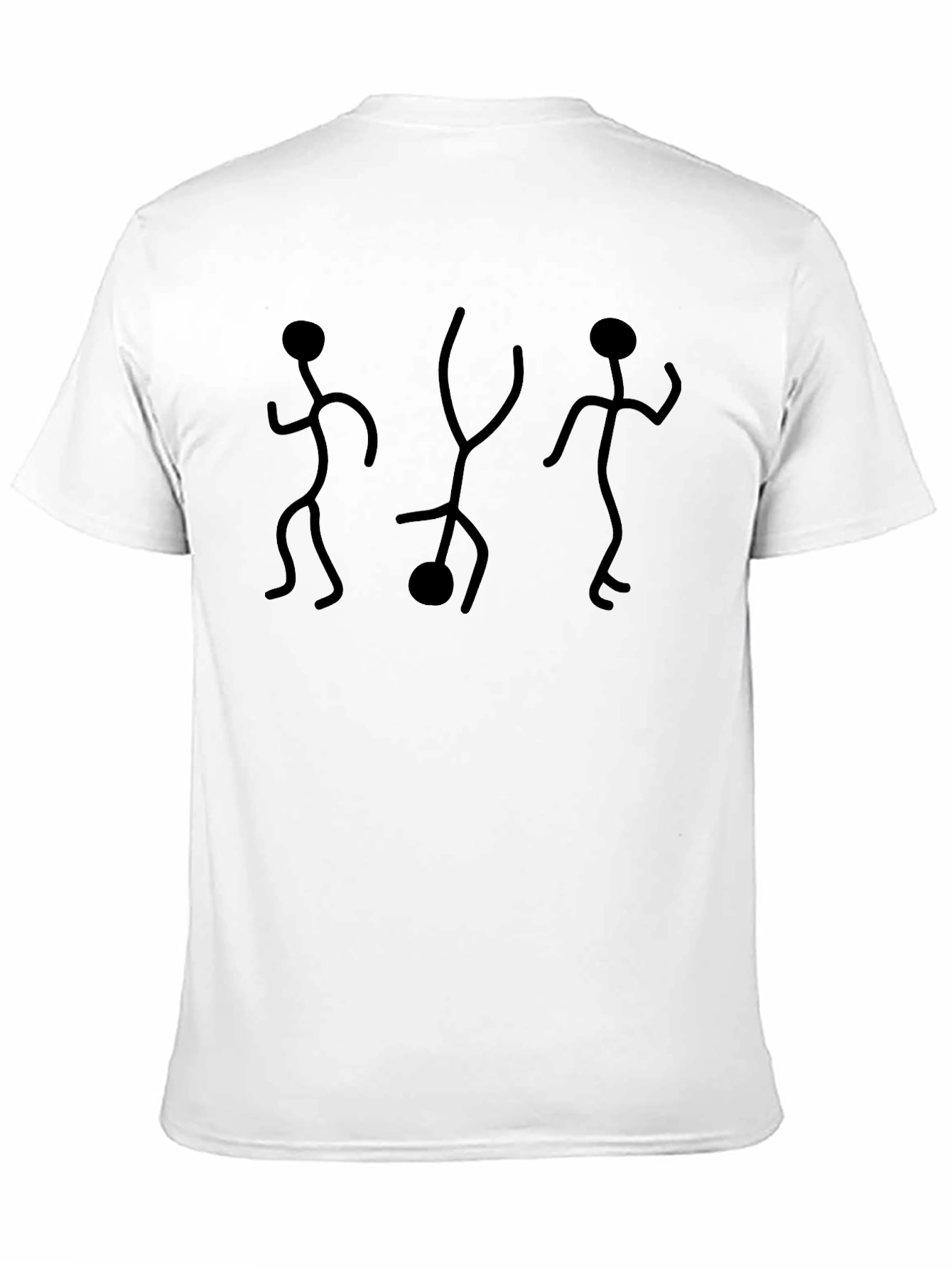 Stick Figure Dance Graphic Tee - Black