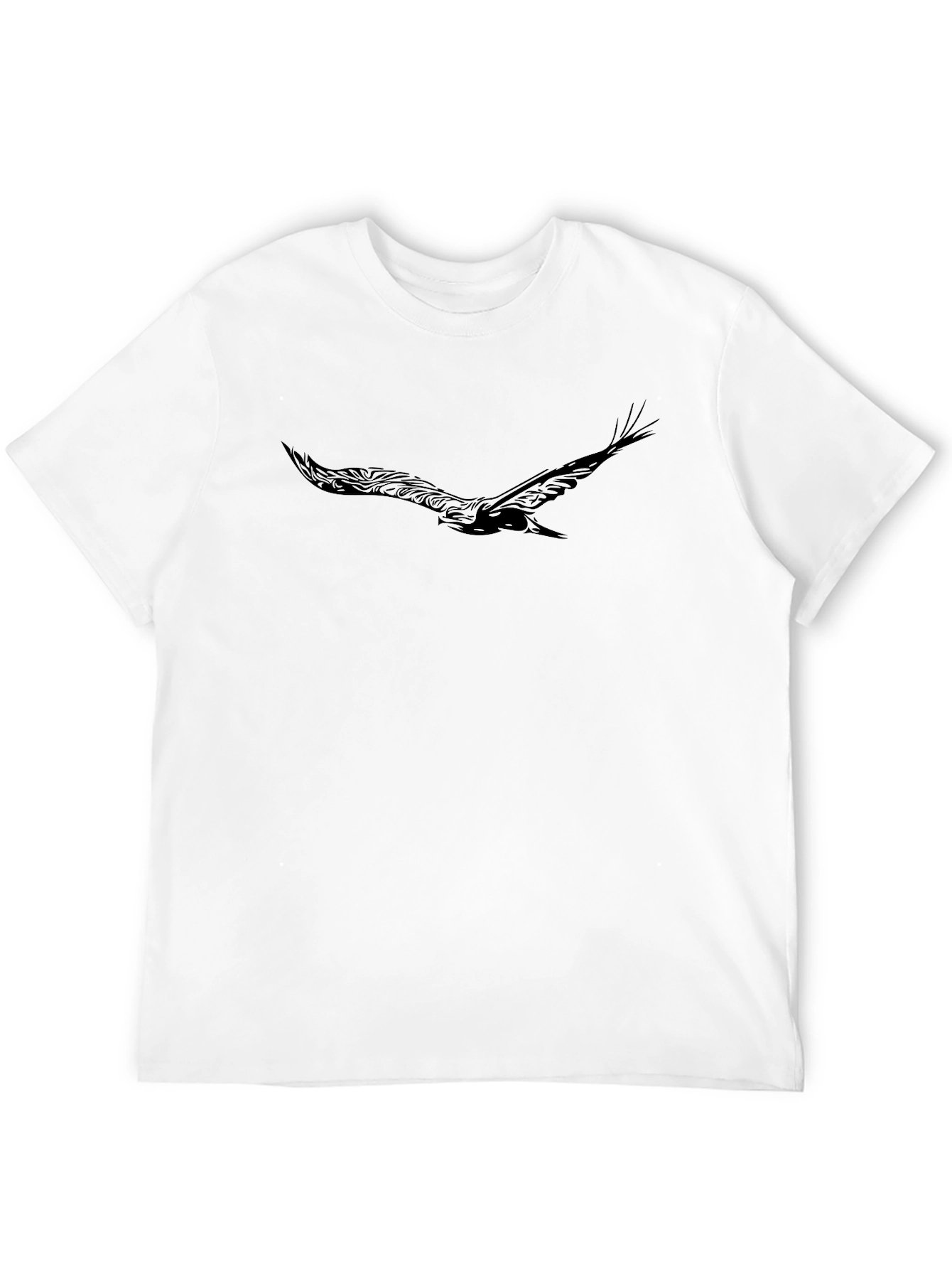 Black Graphic Tee - Eagle Design
