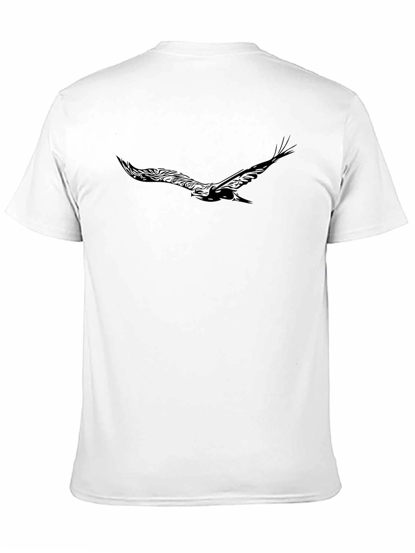 Black Graphic Tee - Eagle Design