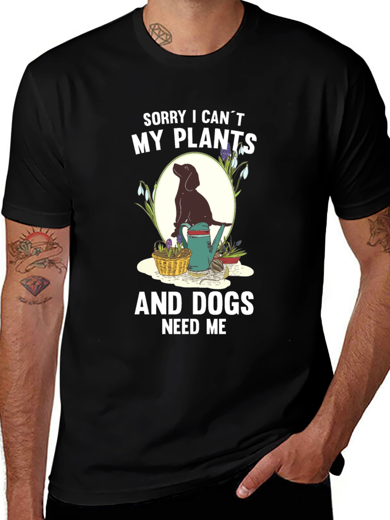 Dog & Plants Graphic Tee - Gardeners Delight