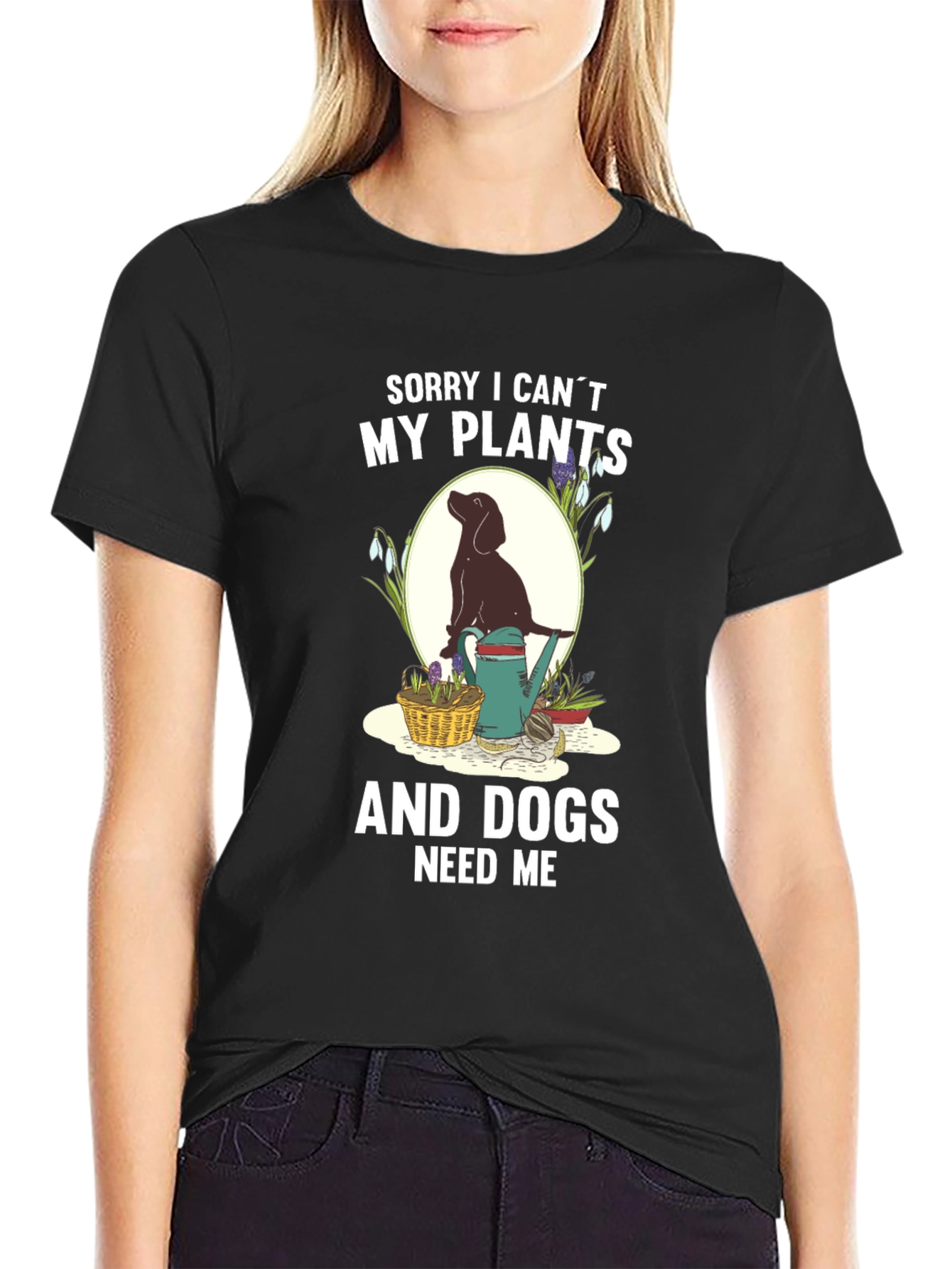 Dog & Plants Graphic Tee - Gardeners Delight