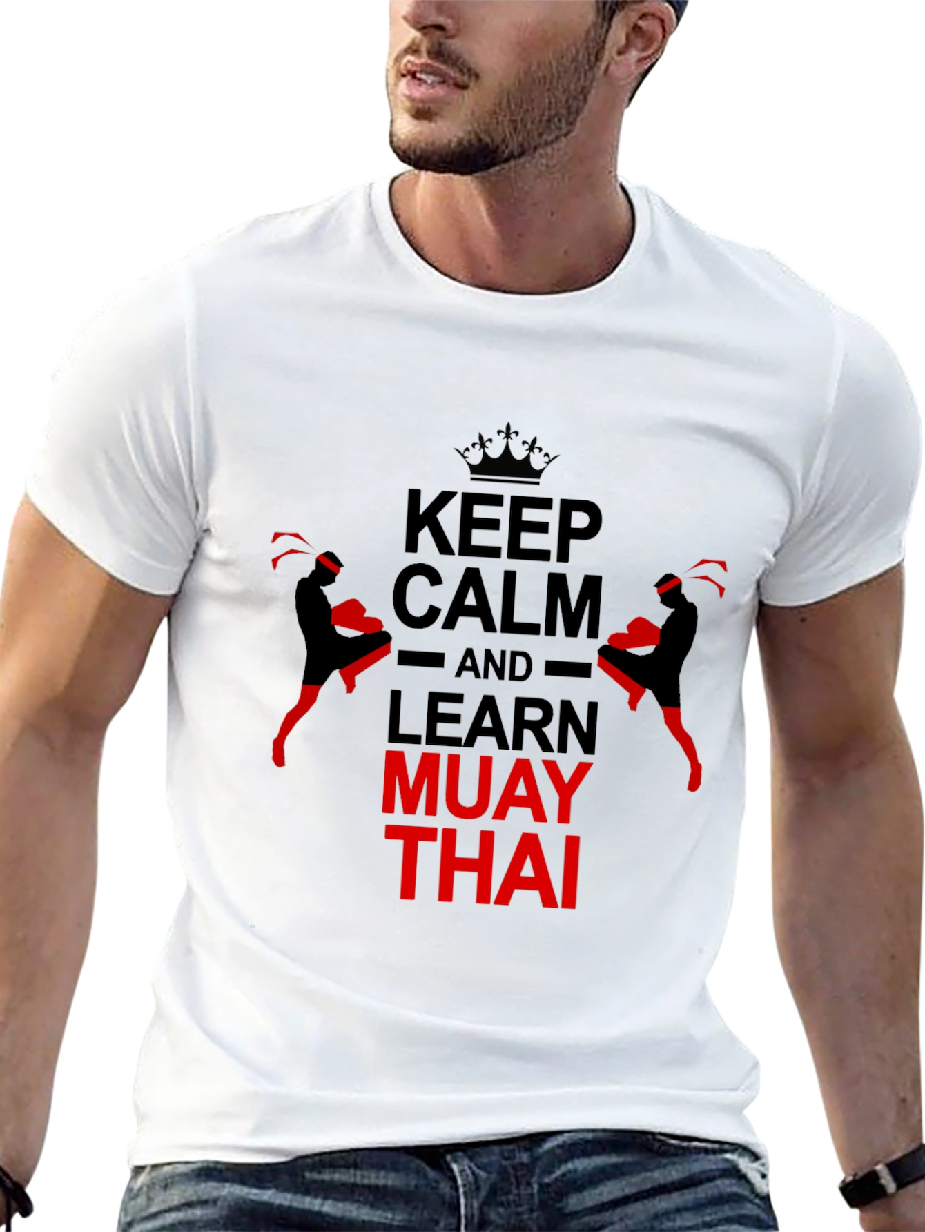 Keep Calm Learn Muay Thai Black T-Shirt
