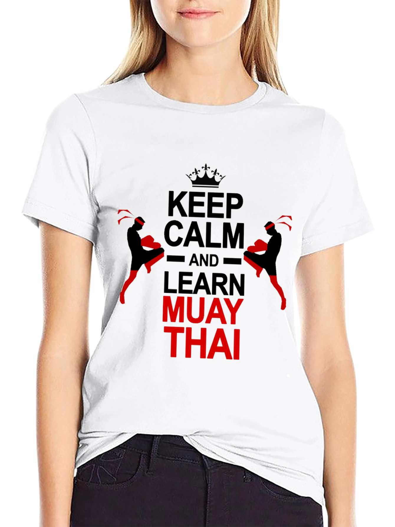 Keep Calm Learn Muay Thai Black T-Shirt