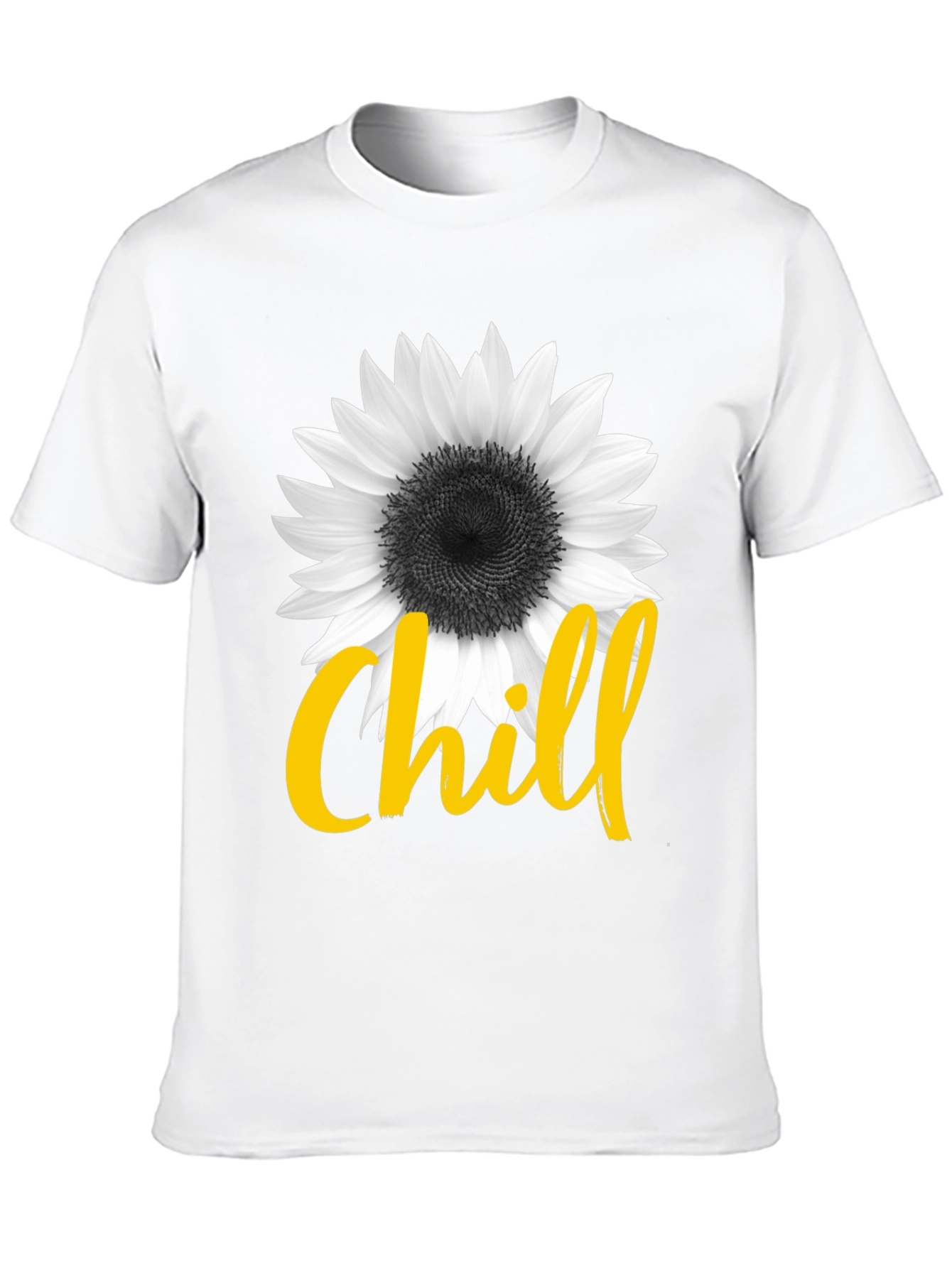 Chill Sunflower Graphic Tee - Black