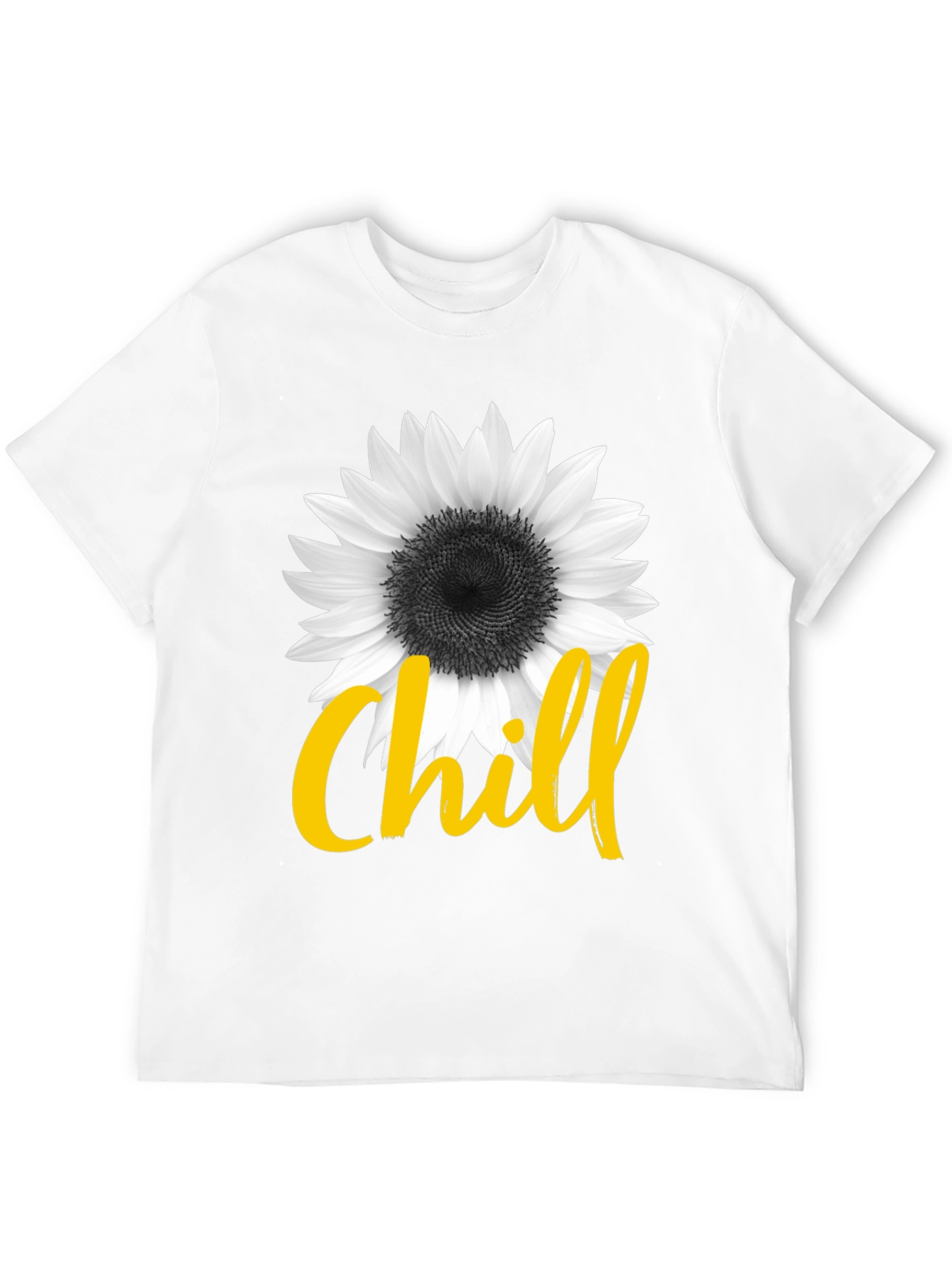 Chill Sunflower Graphic Tee - Black