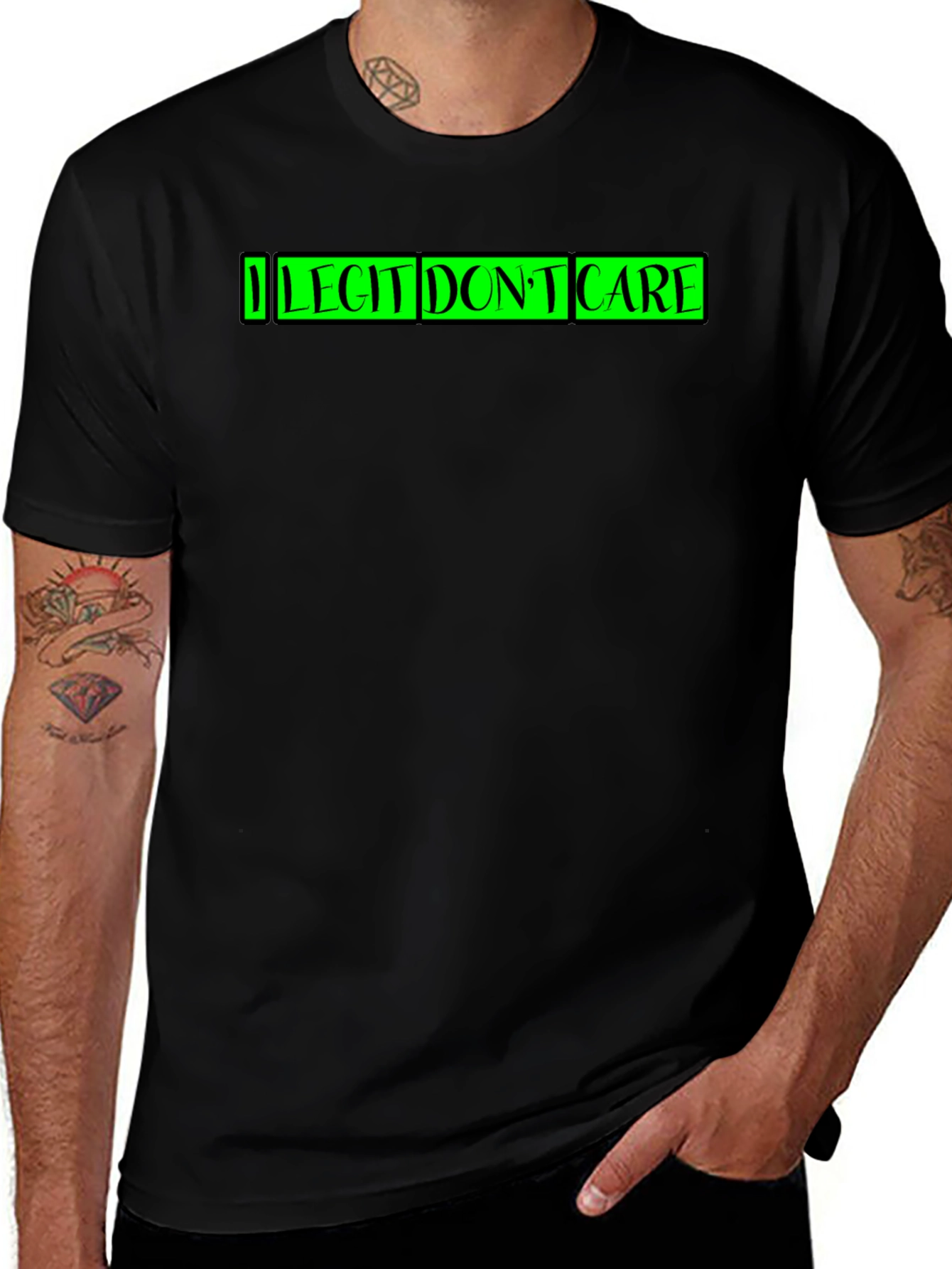 I Legit Dont Care T-Shirt Funny Sarcastic Tee