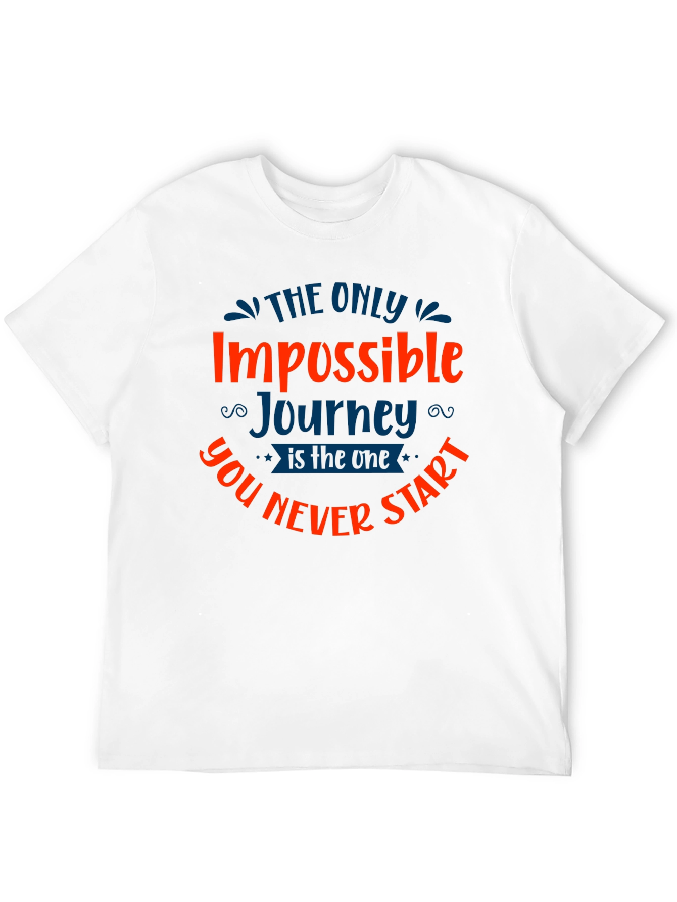 Impossible Journey Graphic Tee - Motivational Black T-Shirt