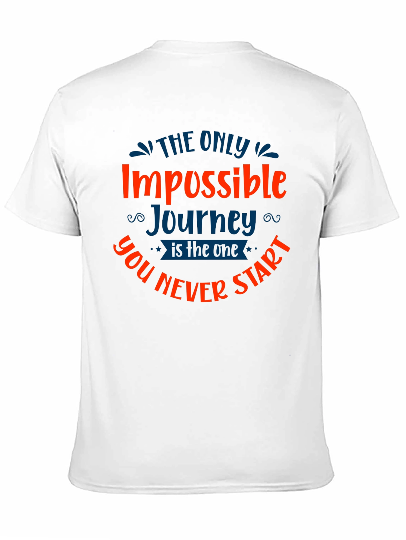 Impossible Journey Graphic Tee - Motivational Black T-Shirt