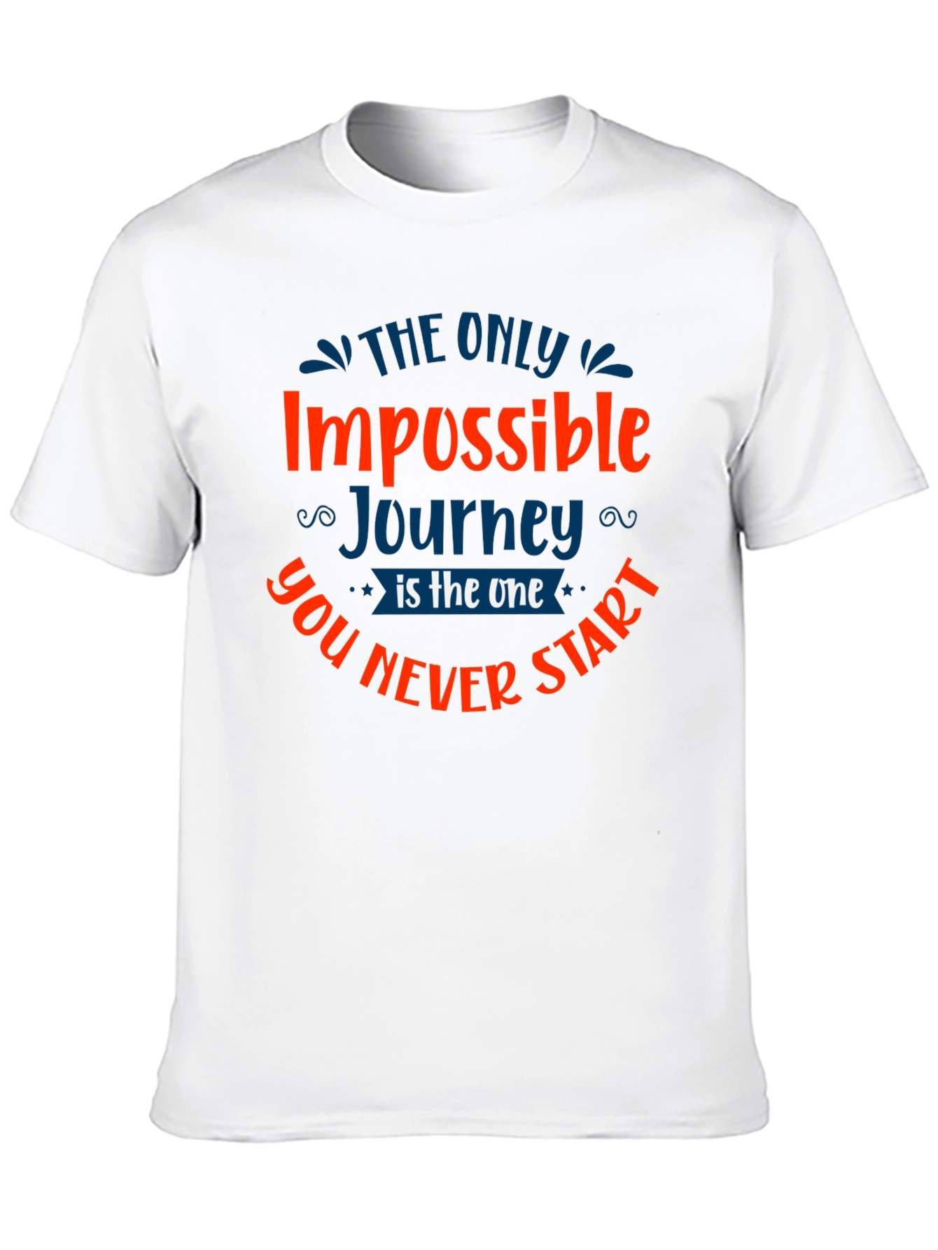 Impossible Journey Graphic Tee - Motivational Black T-Shirt