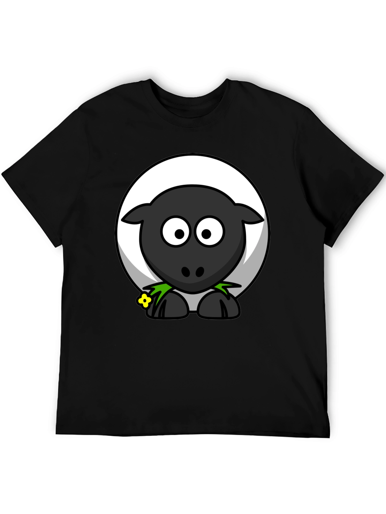 Black Sheep Cartoon T-Shirt - Cute & Quirky Design