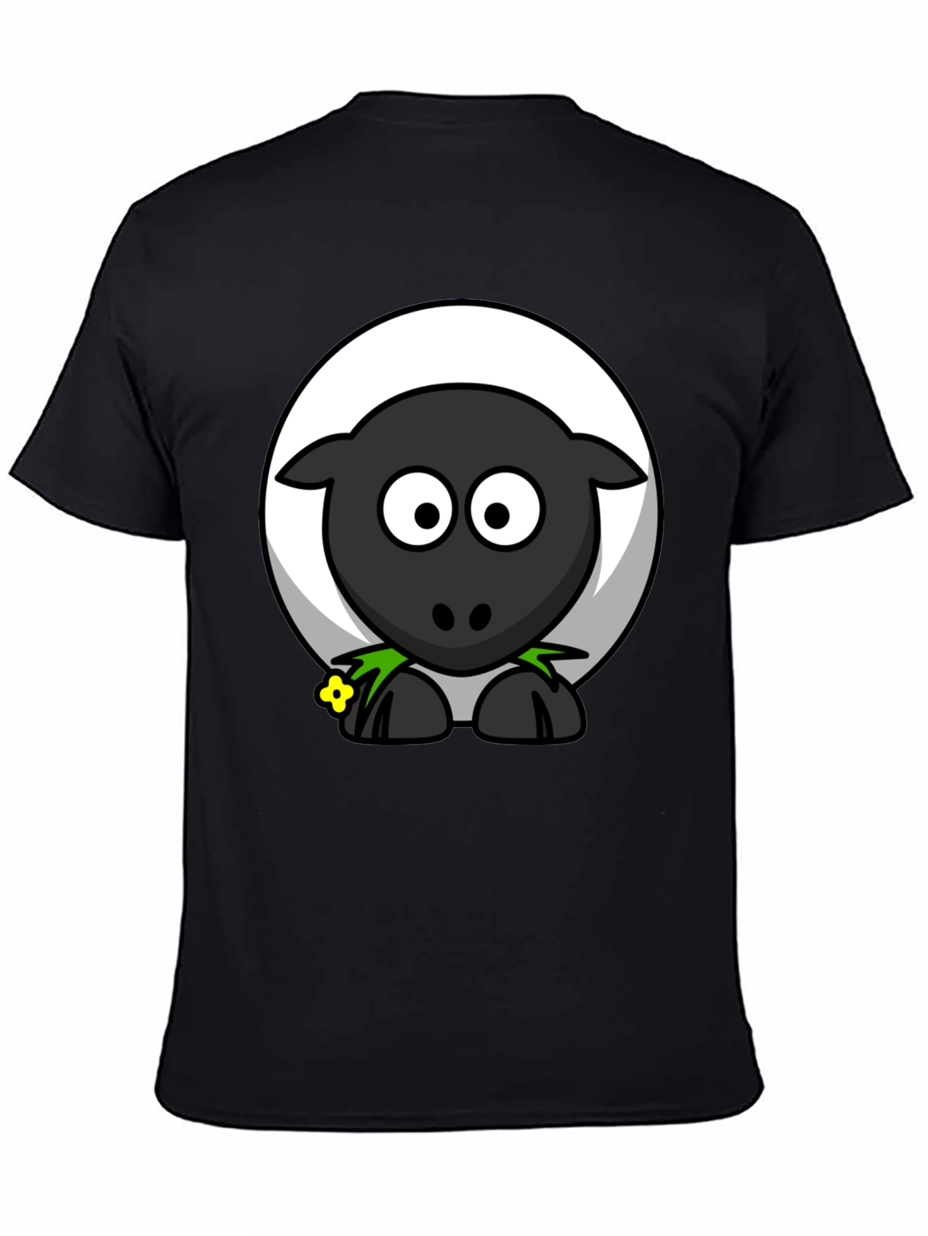 Black Sheep Cartoon T-Shirt - Cute & Quirky Design