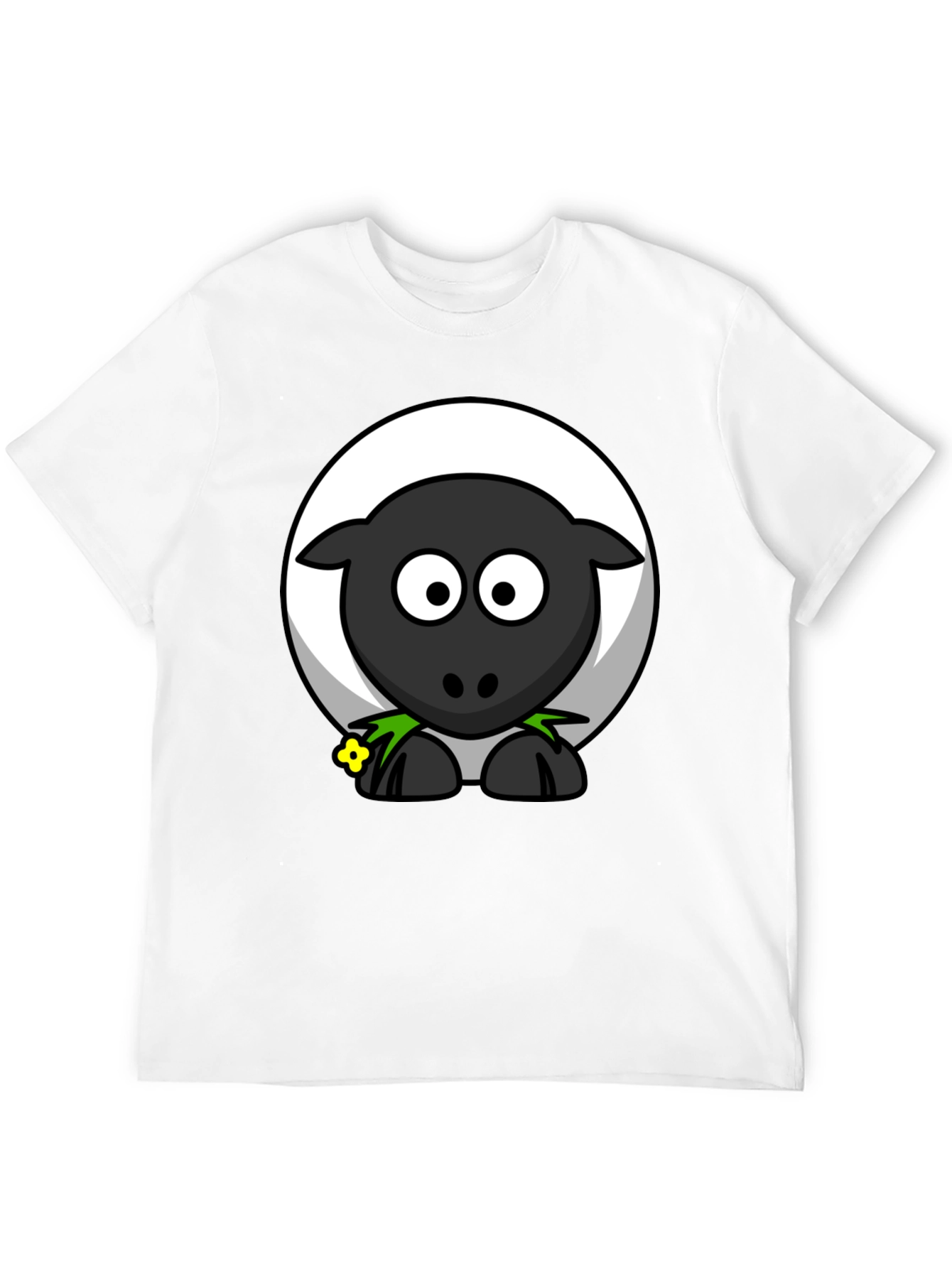 Black Sheep Cartoon T-Shirt - Cute & Quirky Design