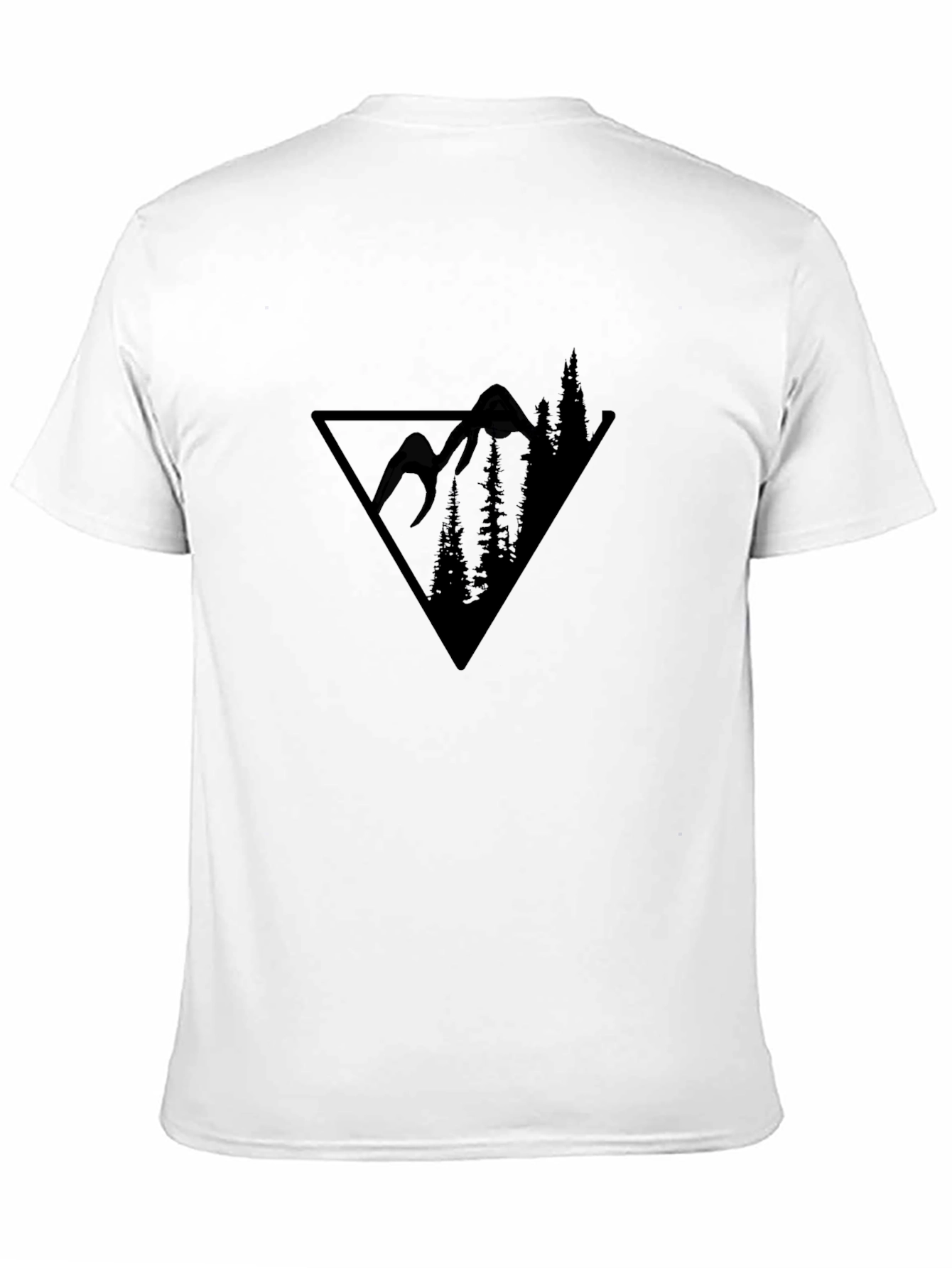 Mountain Scene Graphic Tee - Black Triangle Design