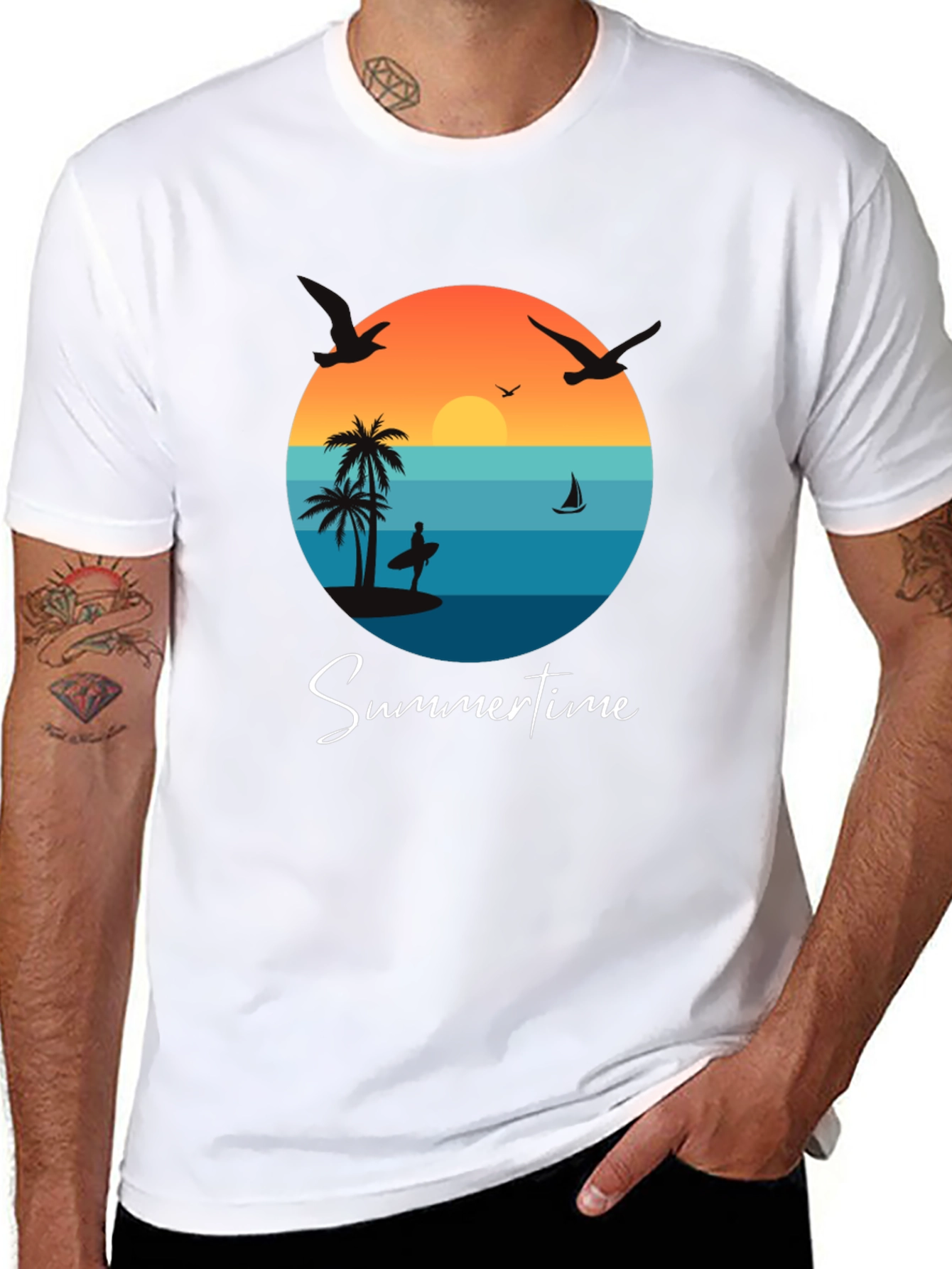Summertime Graphic Tee - Beach Vibes T-Shirt